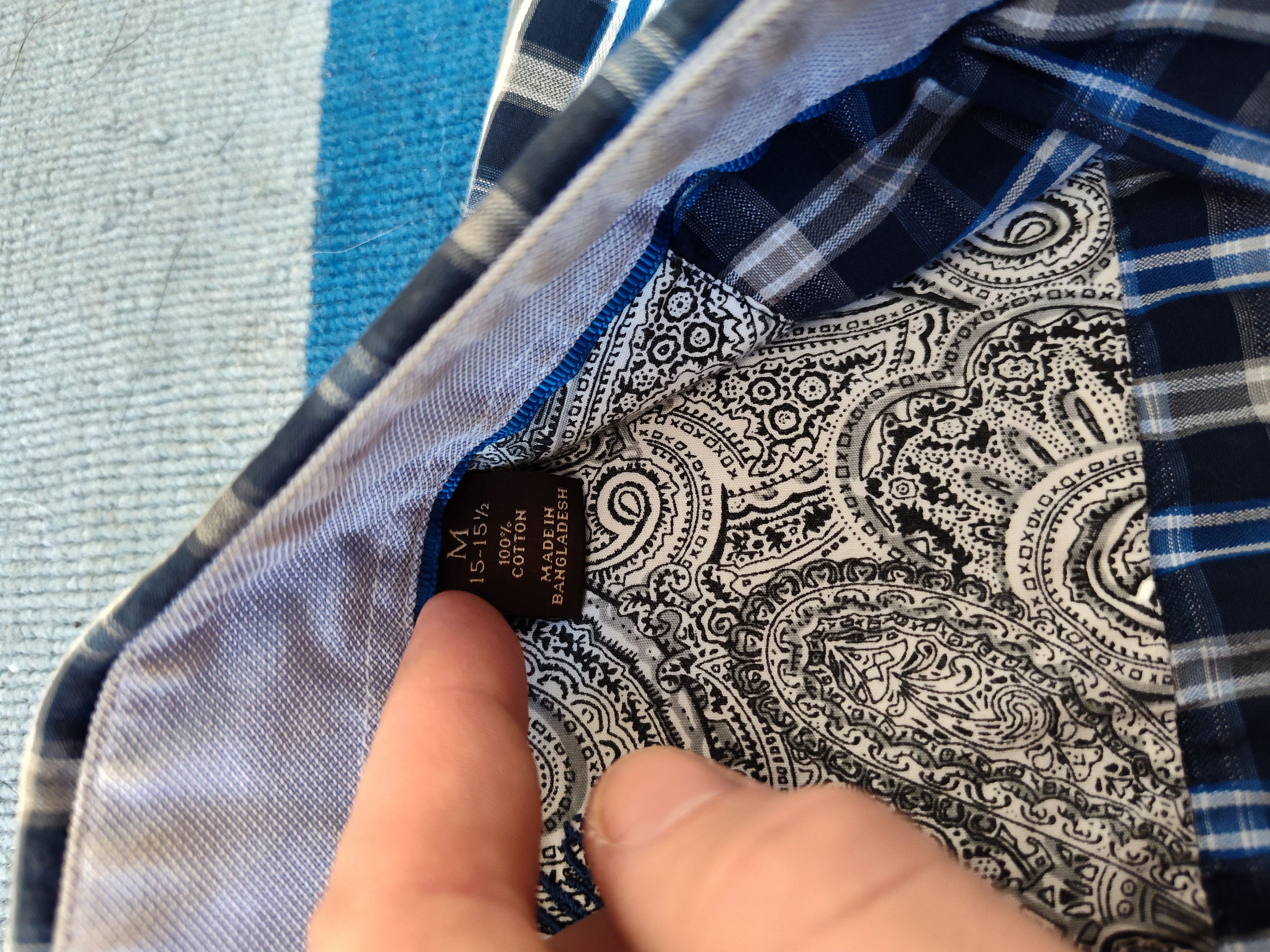 Tasso Elba Paisley Accented Dress Shirt Size US M / EU 48-50 / 2 - 3 Thumbnail