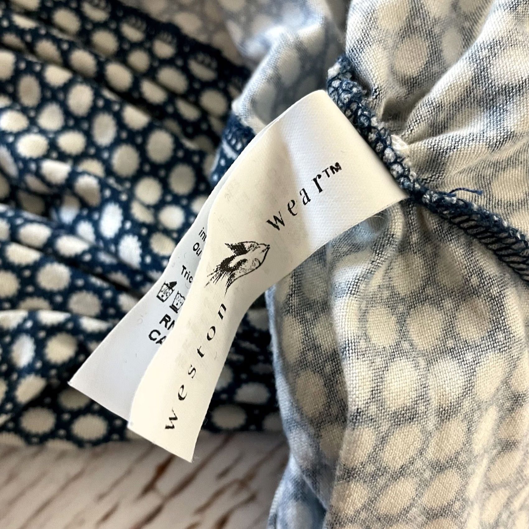 Vintage Weston Wear Anthropologie Short Sleeve Blouse Women's M Blue Size M / US 6-8 / IT 42-44 - 5 Thumbnail