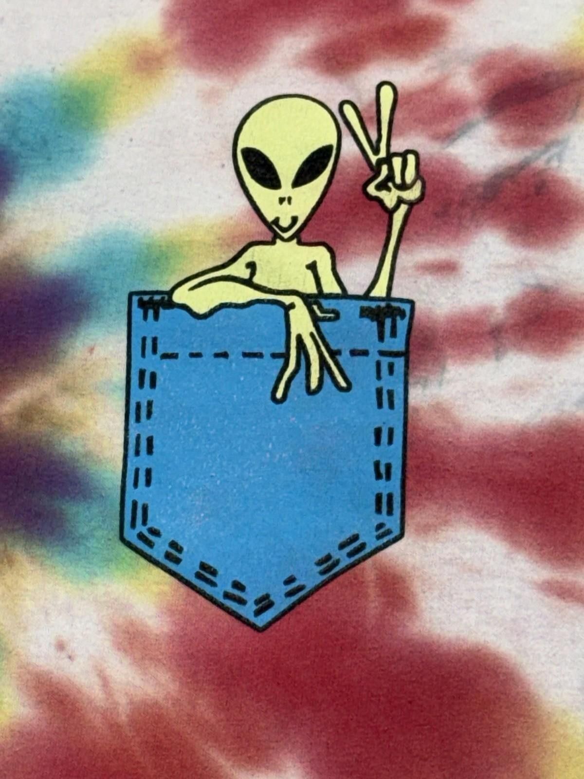 Other Thirty Single Alien Pocket Tie Dye Long Sleeve Shirt XL #8 Size US XL / EU 56 / 4 - 4 Thumbnail