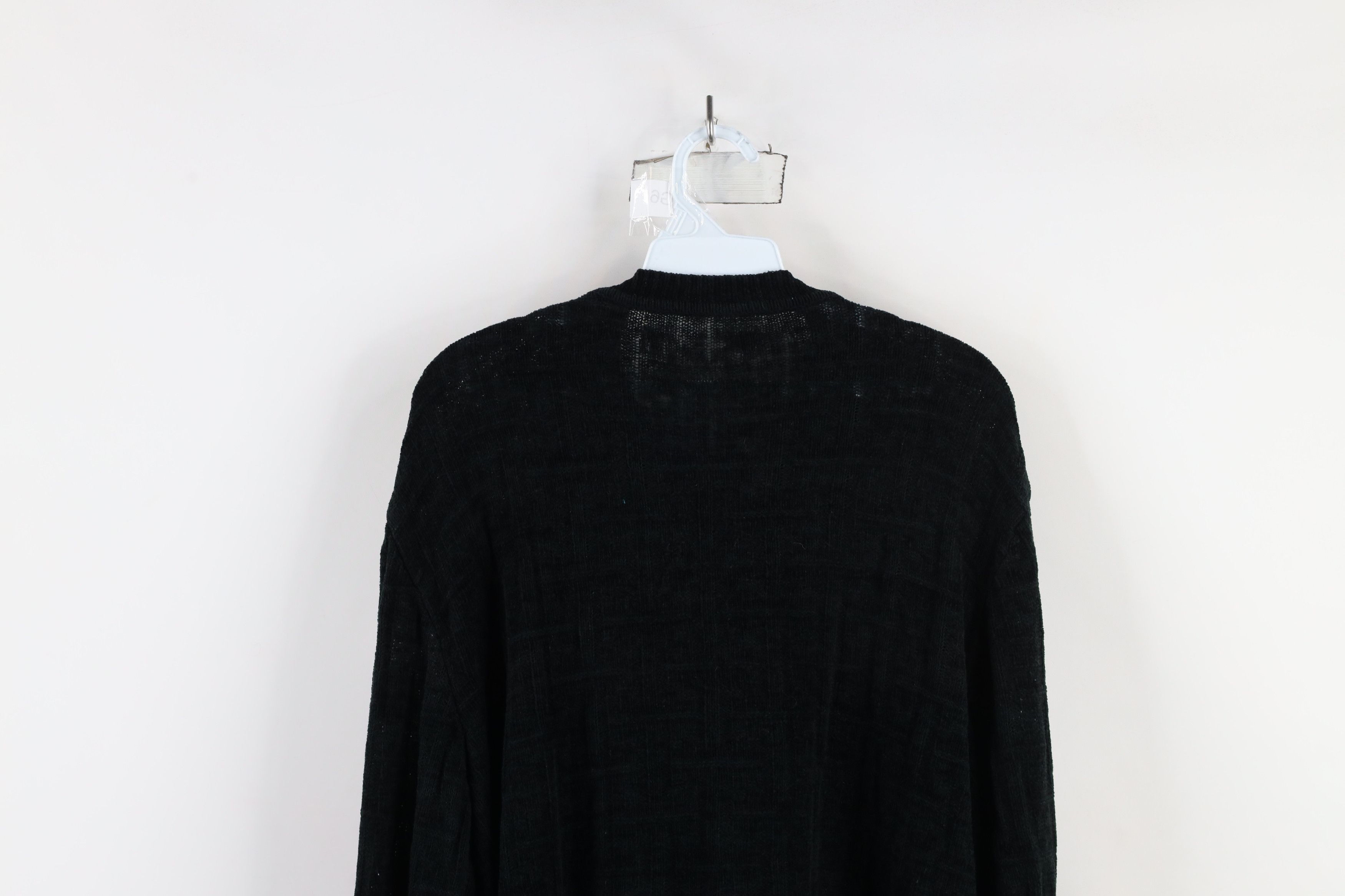 Vintage Vintage 90s Streetwear Cross Weave Thin Knit Fleece Sweater Size US L / EU 52-54 / 3 - 9 Thumbnail