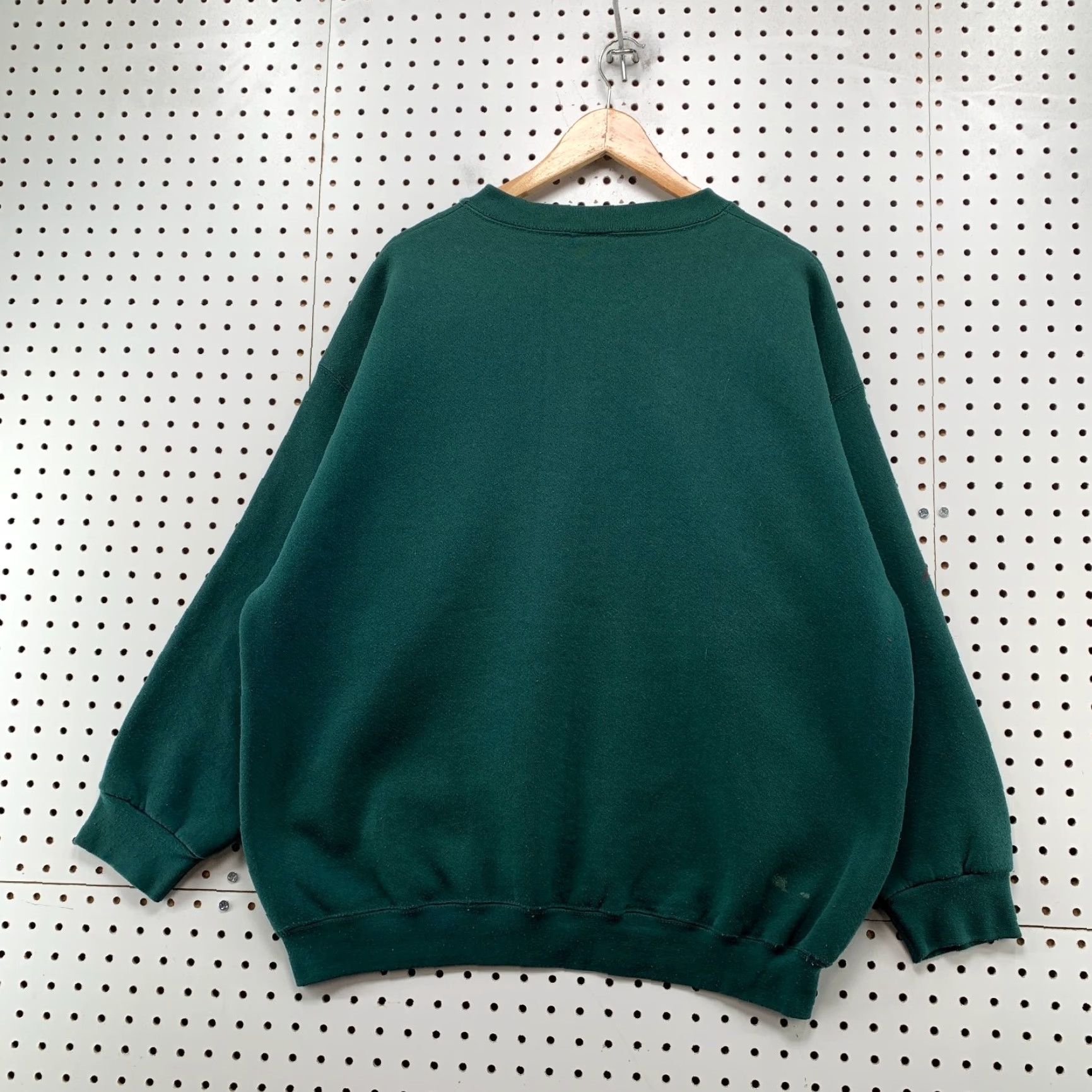 Vintage VINTAGE Honors Fleece Sweatshirt Crewneck Green Mens XL 90s United States Made In Usa Size US XL / EU 56 / 4 - 2 Thumbnail