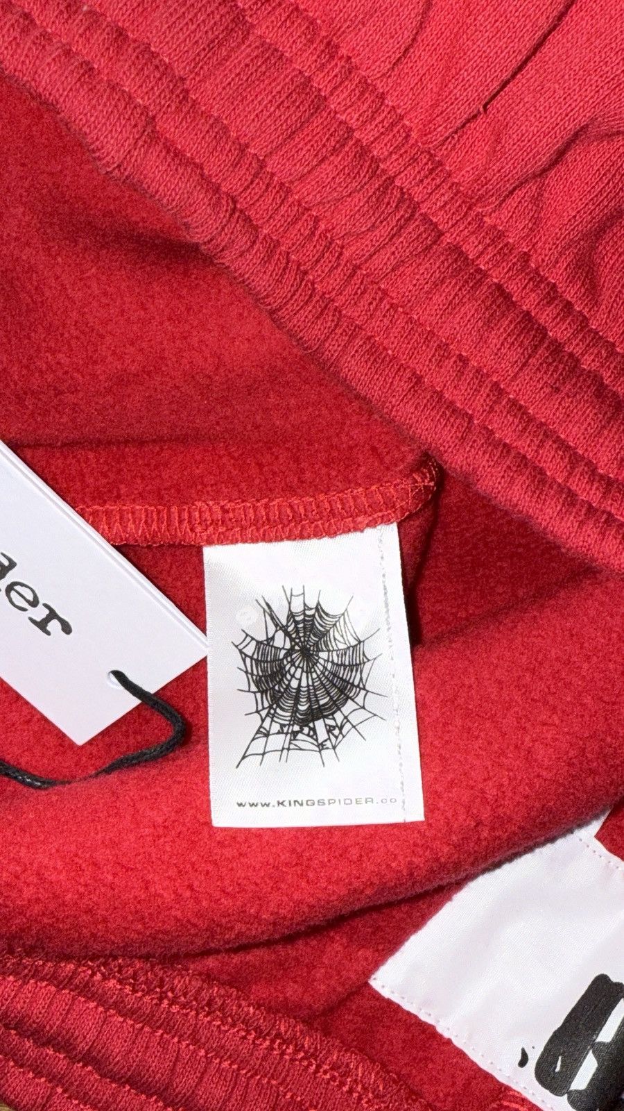 Sp5der Sp5der OG Web V2 Sweatpants Red Size US 35 - 4 Thumbnail