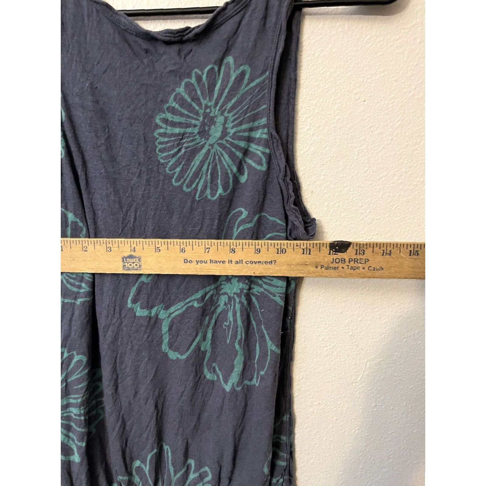American Eagle Outfitters VINTAGE American Eagle Outfitters Knit Tank Top - Women Size Medium Sleeveless Blue Floral Graphic Casual Size M / US 6-8 / IT 42-44 - 4 Thumbnail