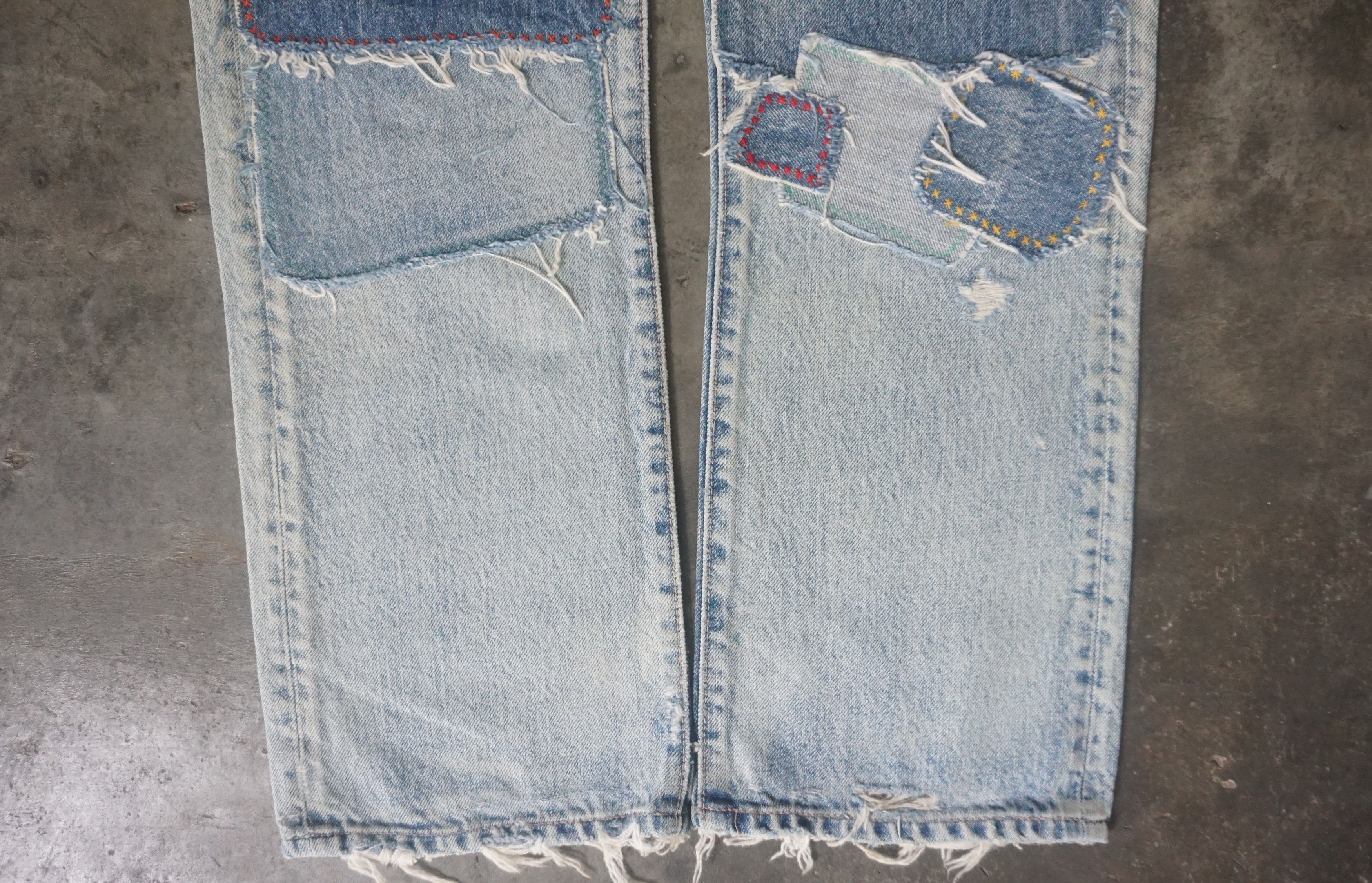 Japanese Brand RNA INC Slang Patchwork Jeans Size US 29 - 3 Thumbnail