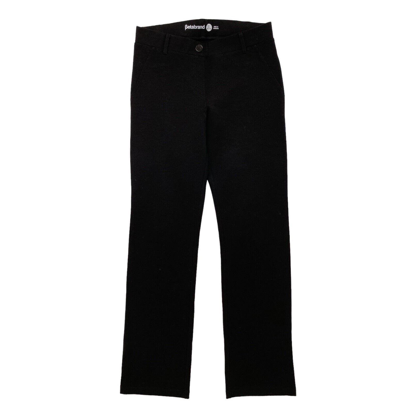 Betabrand Straight-Leg Classic Dress Pant Yoga Pants Size Large Petite LP  Black