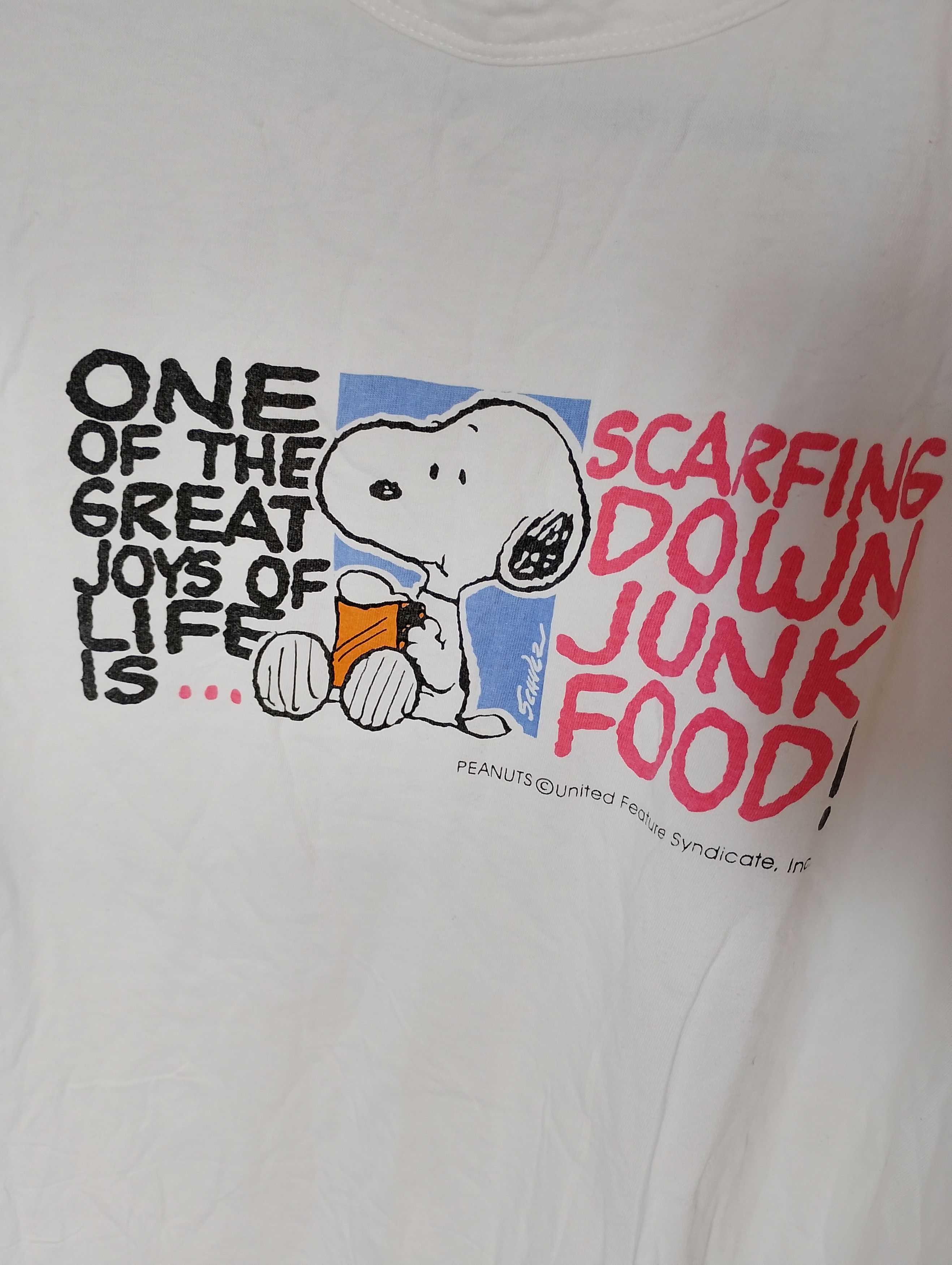 Peanuts Peanuts Scarfing Down Junk food t-shirt sz L Size US L / EU 52-54 / 3 - 2 Thumbnail