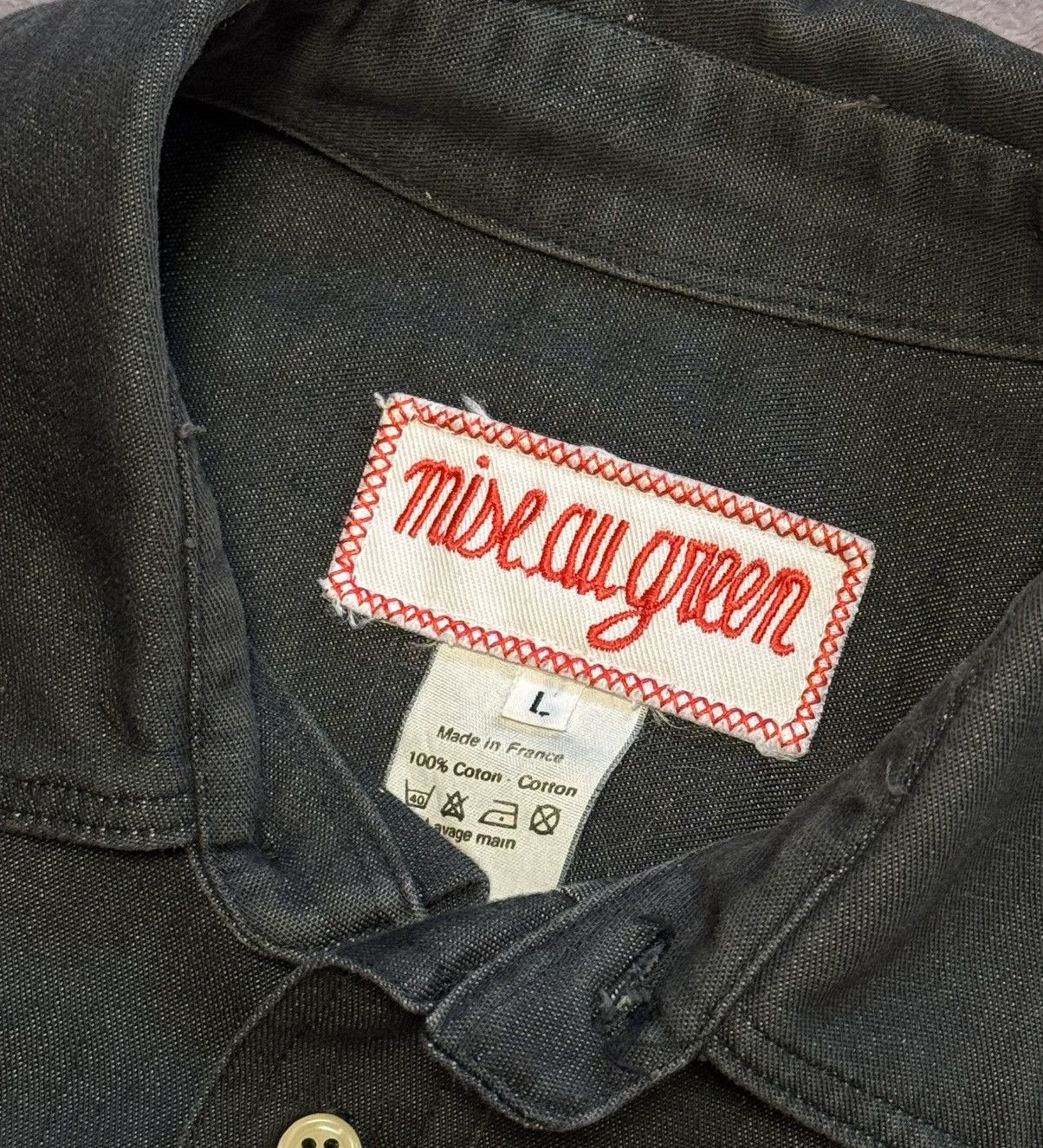 If Six Was Nine × Vintage Vintage Mise Au Green Shirt Buttons up Size US L / EU 52-54 / 3 - 6 Thumbnail