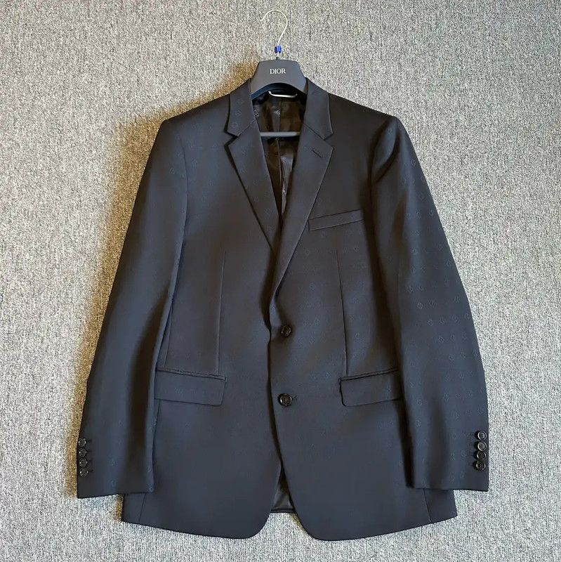 Dior Dior Black Logo Print Long Sleeve Jacket 0089 Size US L / EU 52-54 / 3 - 1 Thumbnail