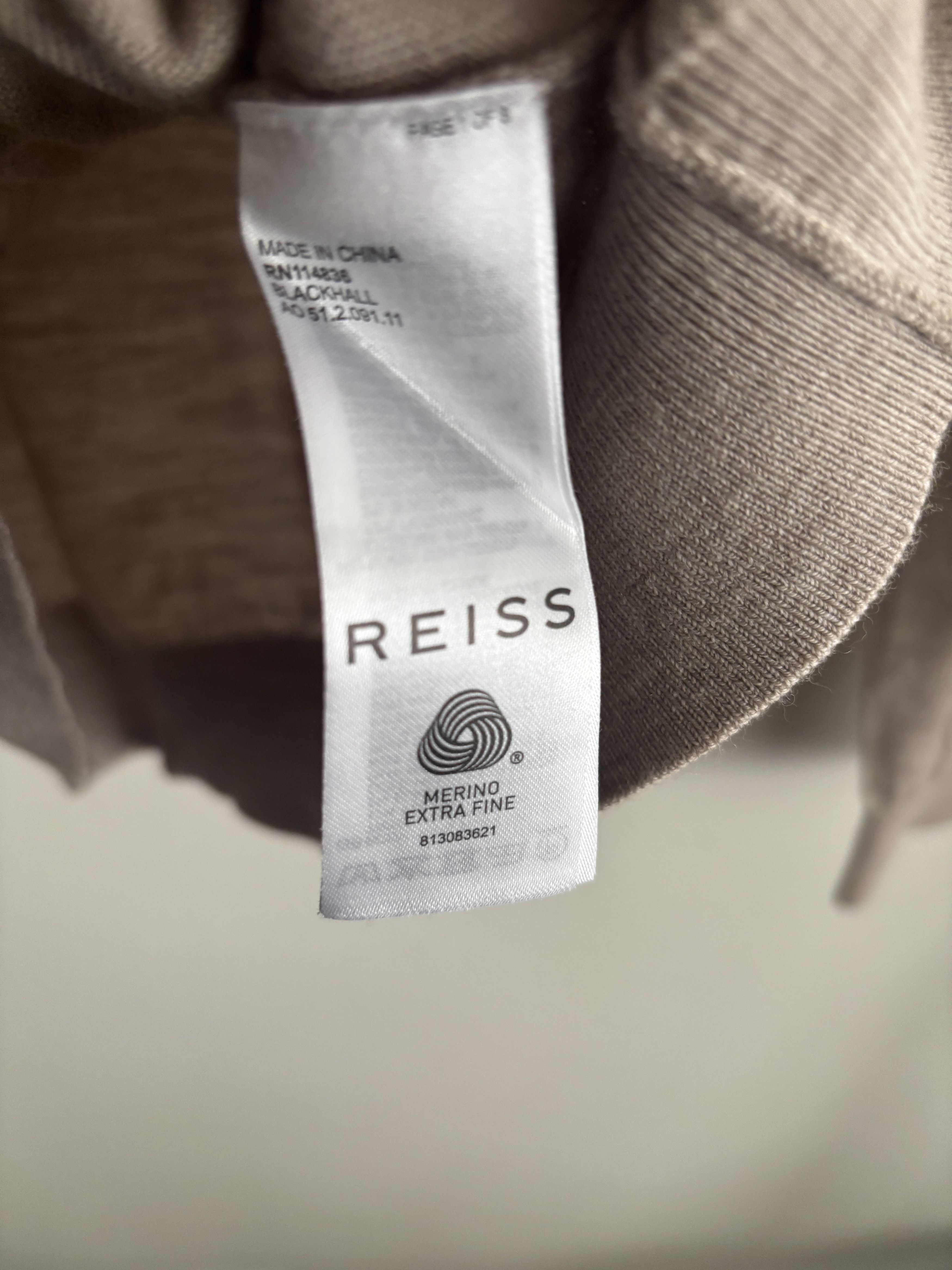 Reiss $150 Reiss Oatmeal Merino Wool Quarter Zip Sweater - Medium Size US M / EU 48-50 / 2 - 6 Thumbnail