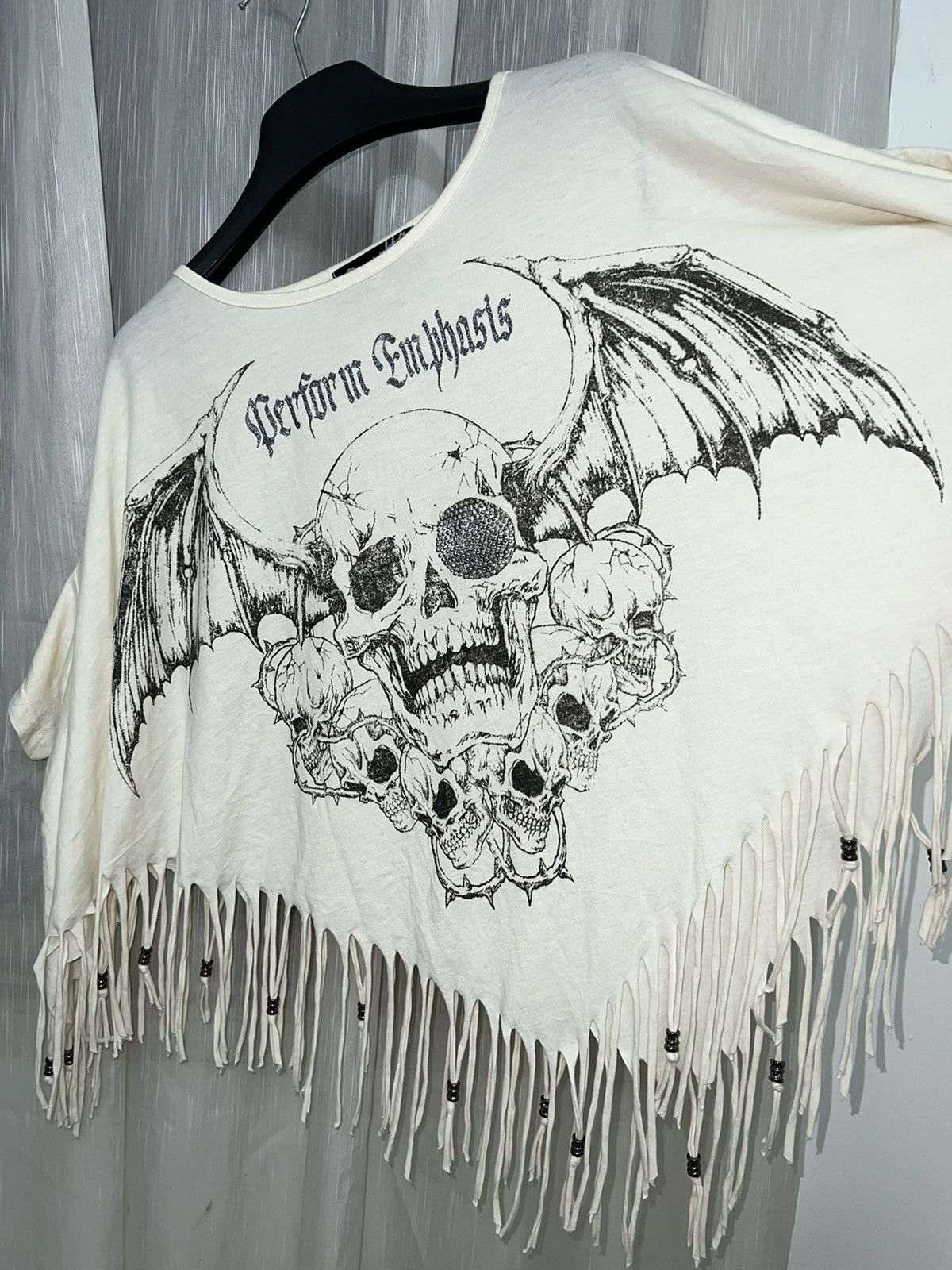 If Six Was Nine Oggetto poncho skull top ☠️🖤 Size ONE SIZE - 3 Thumbnail