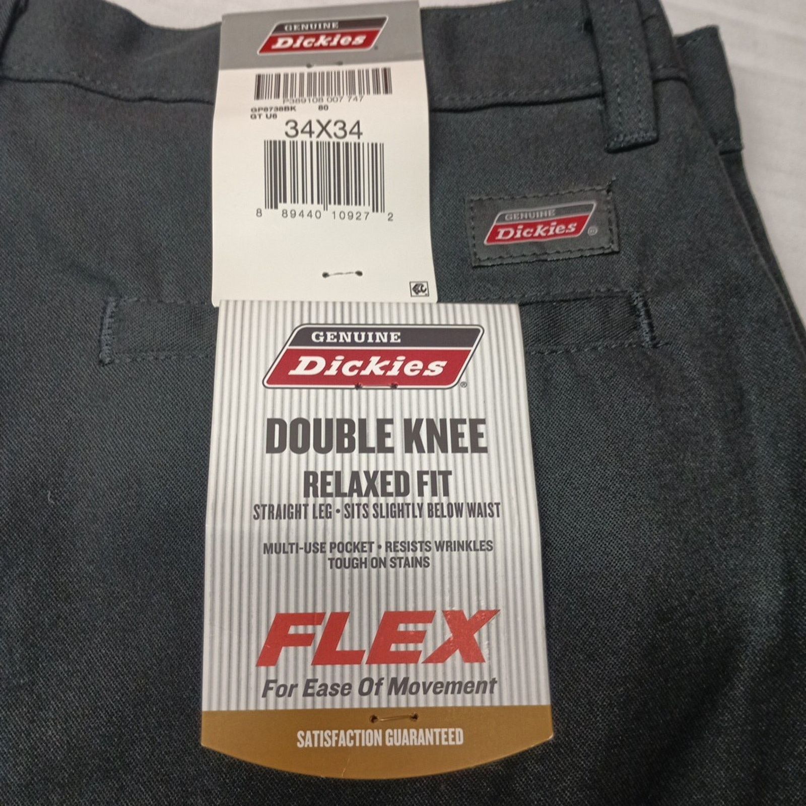 Dickies Dickies Relaxed Fit Double Knee Work Pants Men's 34x34 Black Size US 34 / EU 50 - 2 Thumbnail
