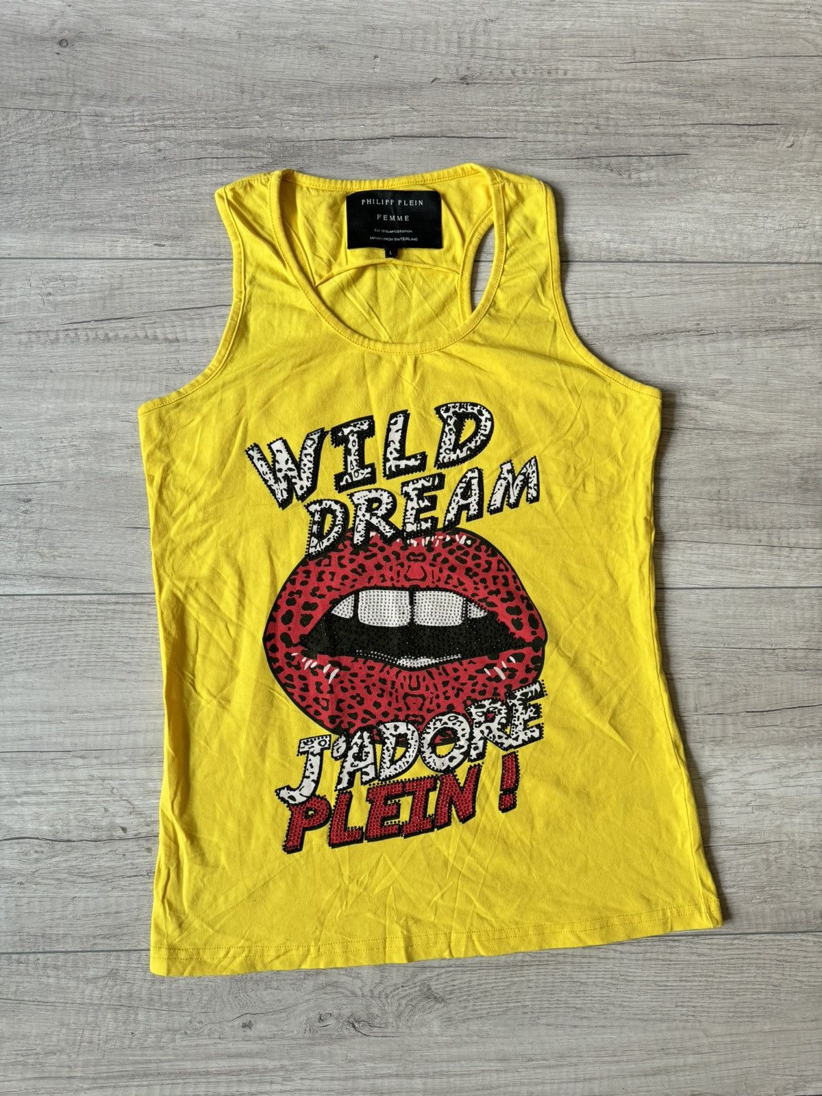 Philipp Plein Philipp Plein Wild Dream J'adore Plein Lips & Strass tee Size M / US 6-8 / IT 42-44 - 1 Thumbnail