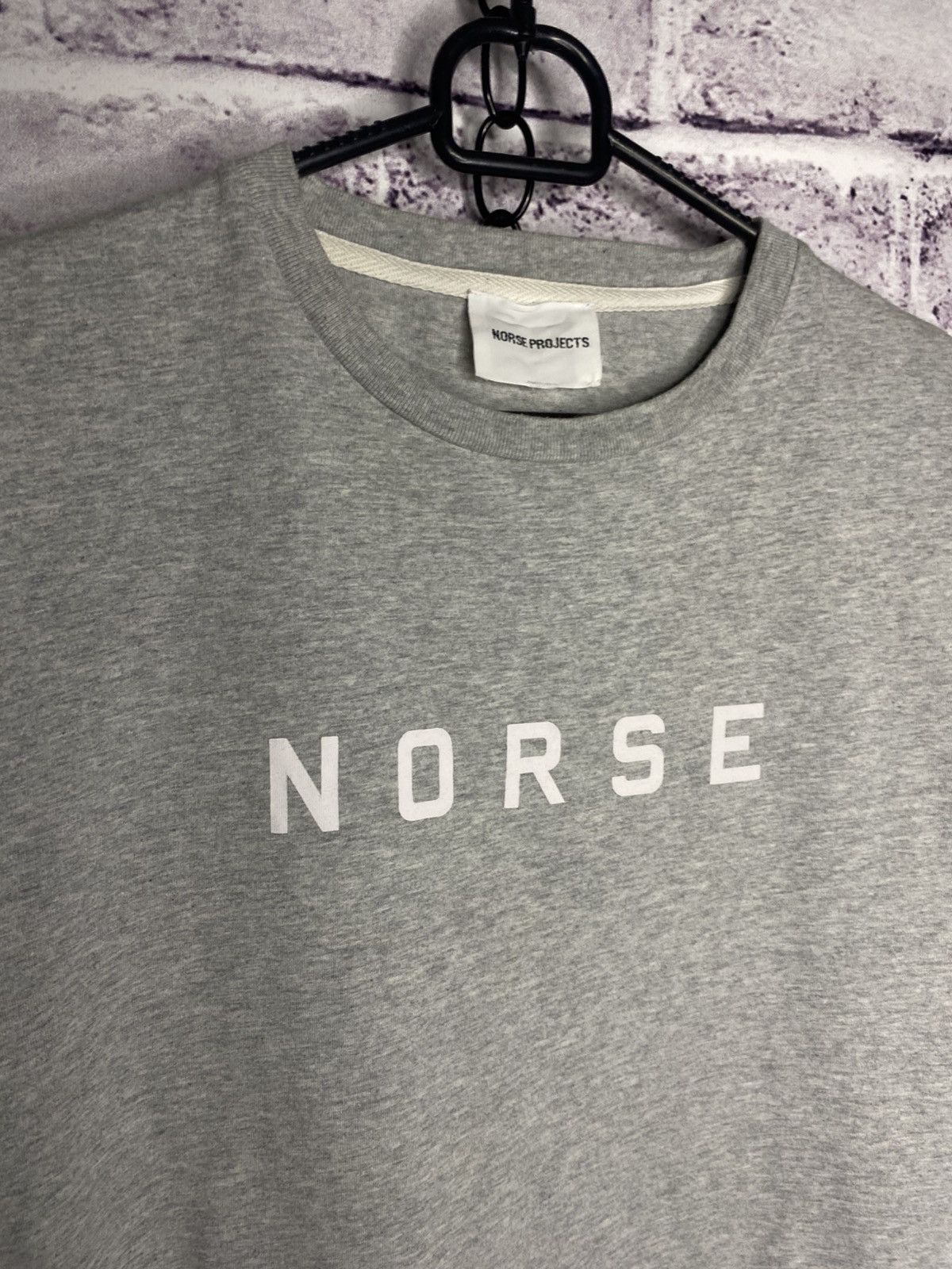Norse Projects 90 s Vintage Norse Projects Centr Logo Silver Mens T-Shirt Size US M / EU 48-50 / 2 - 3 Thumbnail