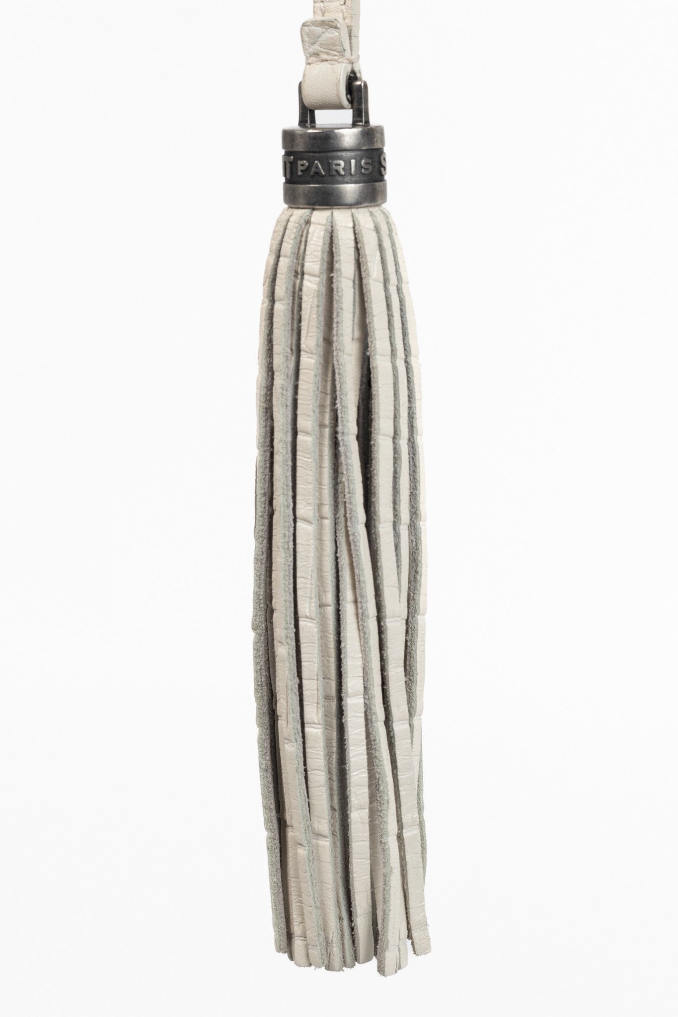 Saint Laurent Paris Saint Laurent Lou Camera White Croc-Embossed Crossbody Size ONE SIZE - 8 Thumbnail