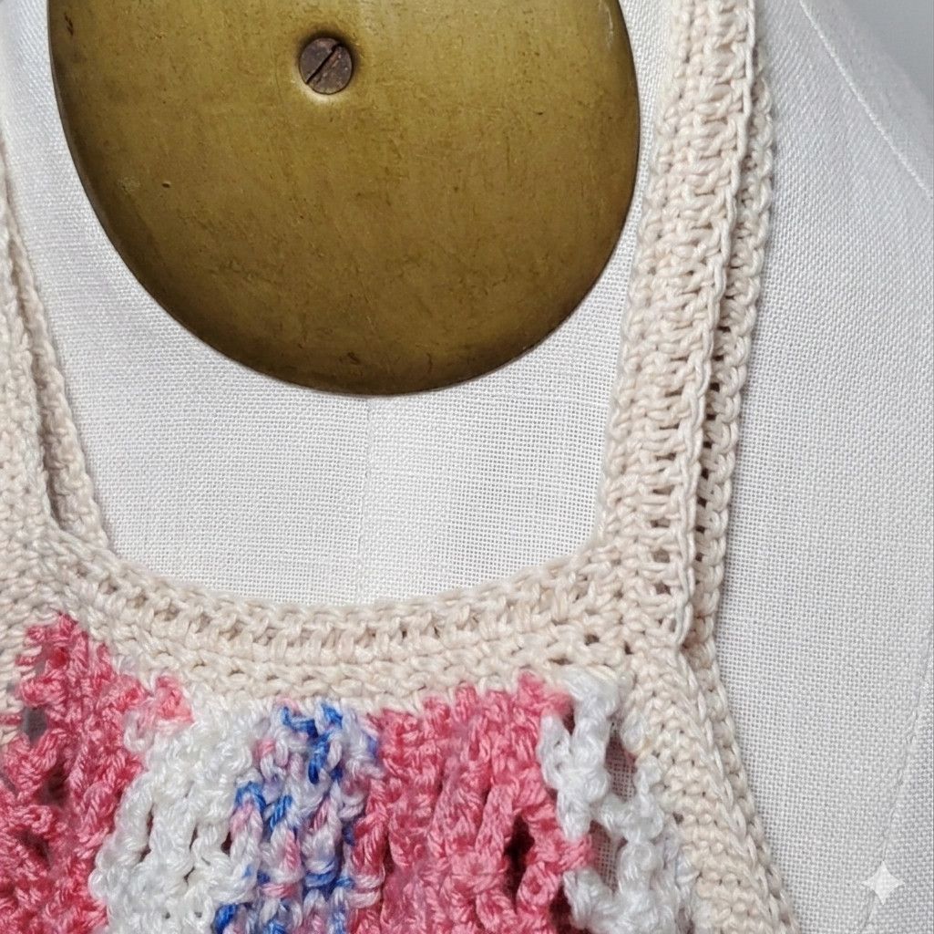Handmade Farmers Market Bag Pink Handmade Crochet French Net Sack Size ONE SIZE - 5 Thumbnail