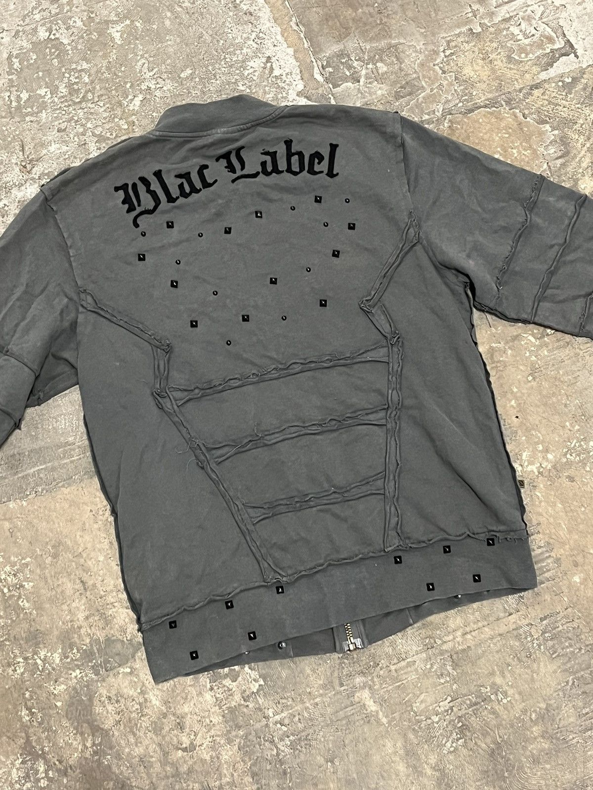 Black Label × Vintage Crazy rare y2k affliction style black label grunge zip up Size US L / EU 52-54 / 3 - 8 Thumbnail