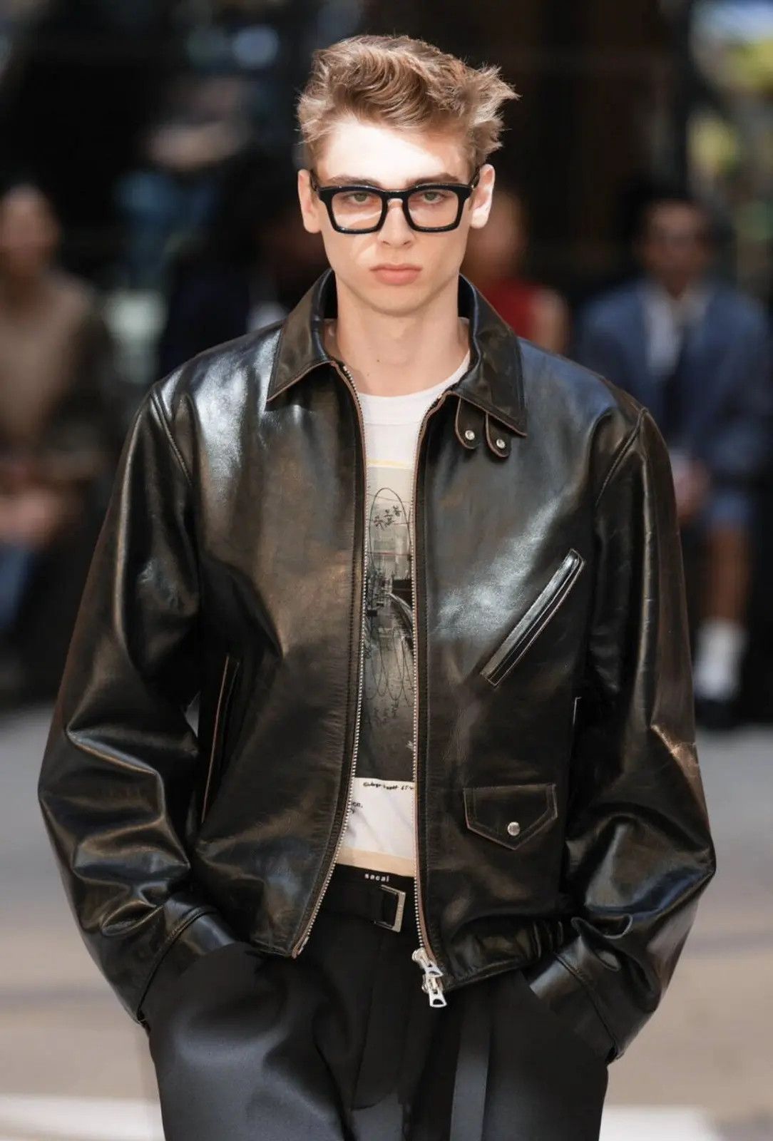 Sacai SS25 Leather Jacket Size US XL / EU 56 / 4 - 1 Thumbnail