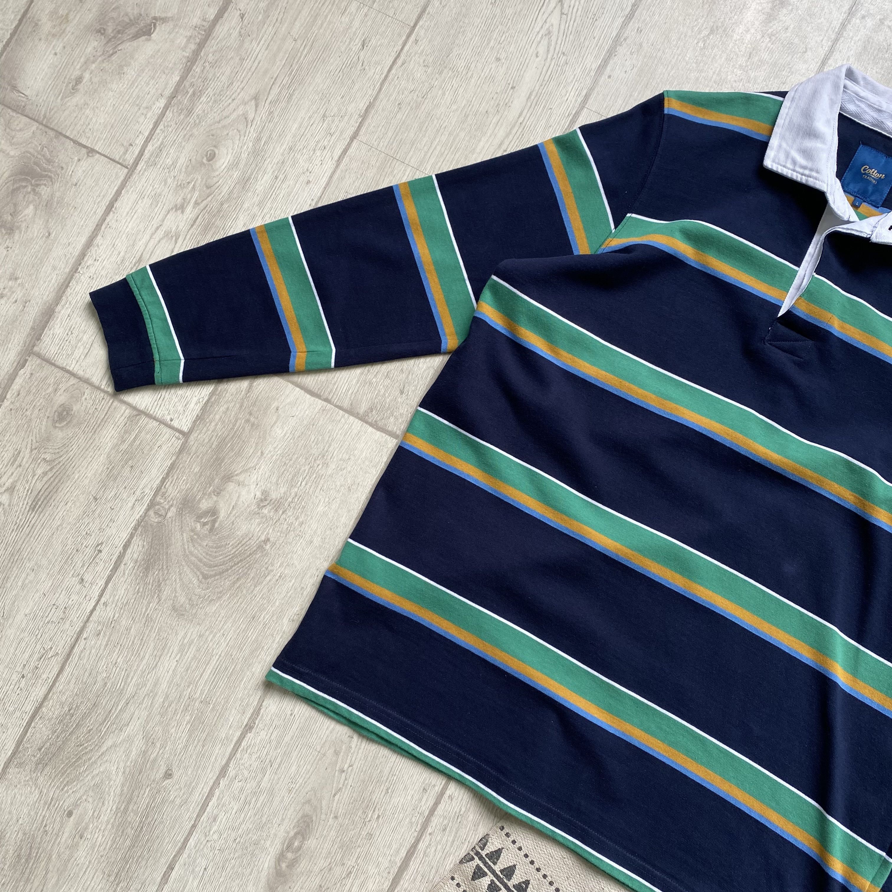 Cotton Traders Vintage Ralph Lauren striped rugby shirt long Cotton Traders Size US L / EU 52-54 / 3 - 4 Thumbnail