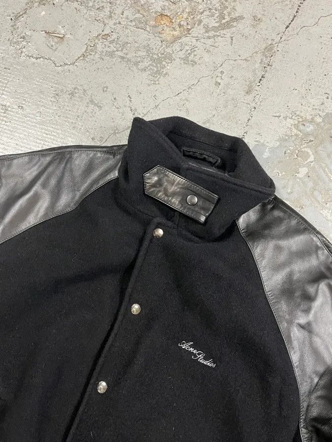 Acne Studios Acne Studios Black Wool & Leather Biker Jacket Size US M / EU 48-50 / 2 - 4 Thumbnail