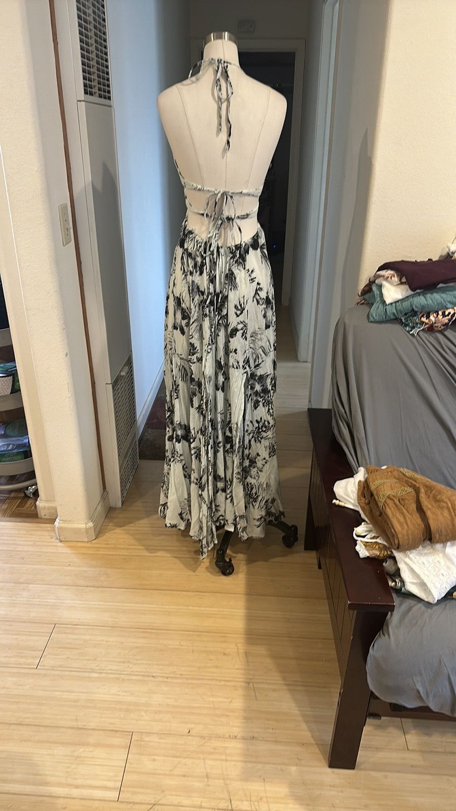 Free People Lille Maxi Dress in Blue Floral Size XS / US 0-2 / IT 36-38 - 9 Thumbnail