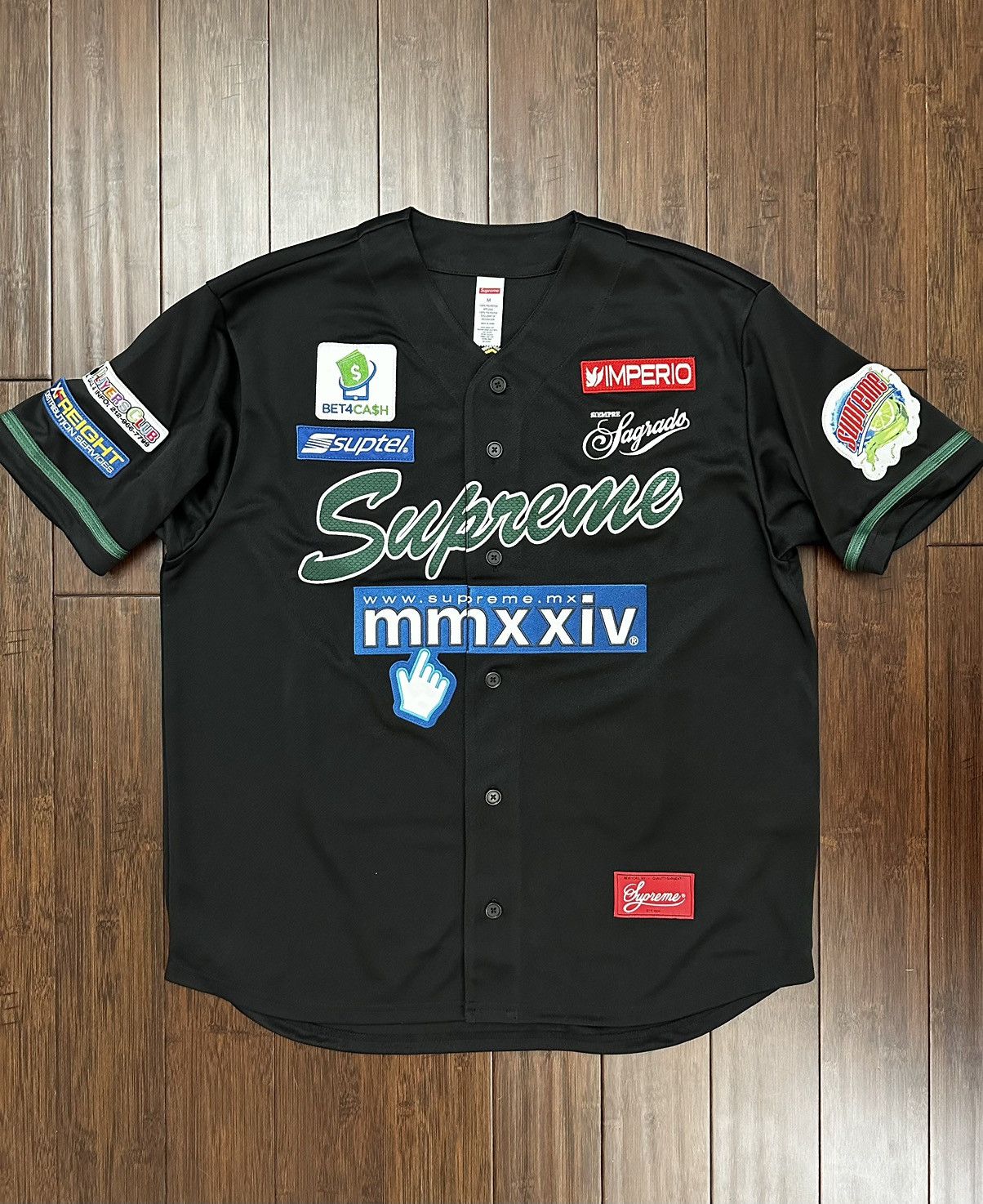 image of Supreme Chosen One Baseball Jersey in Black, Men's (Size Medium)