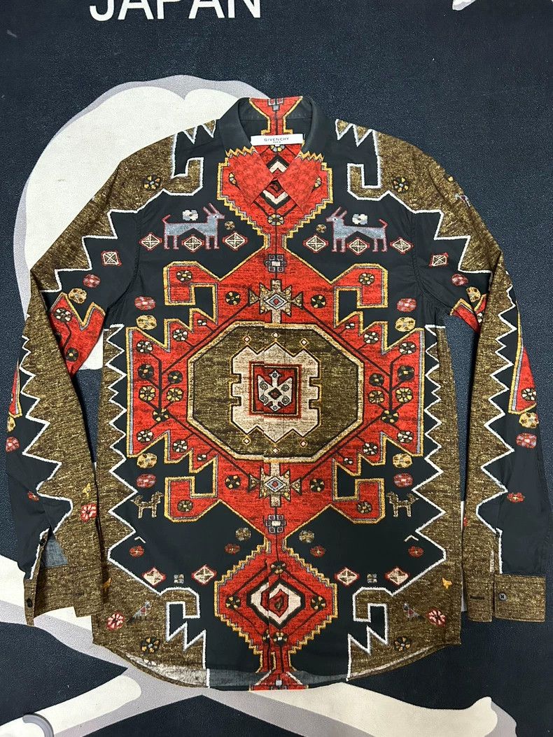 Givenchy Shirt runway style with classic retro totem patt