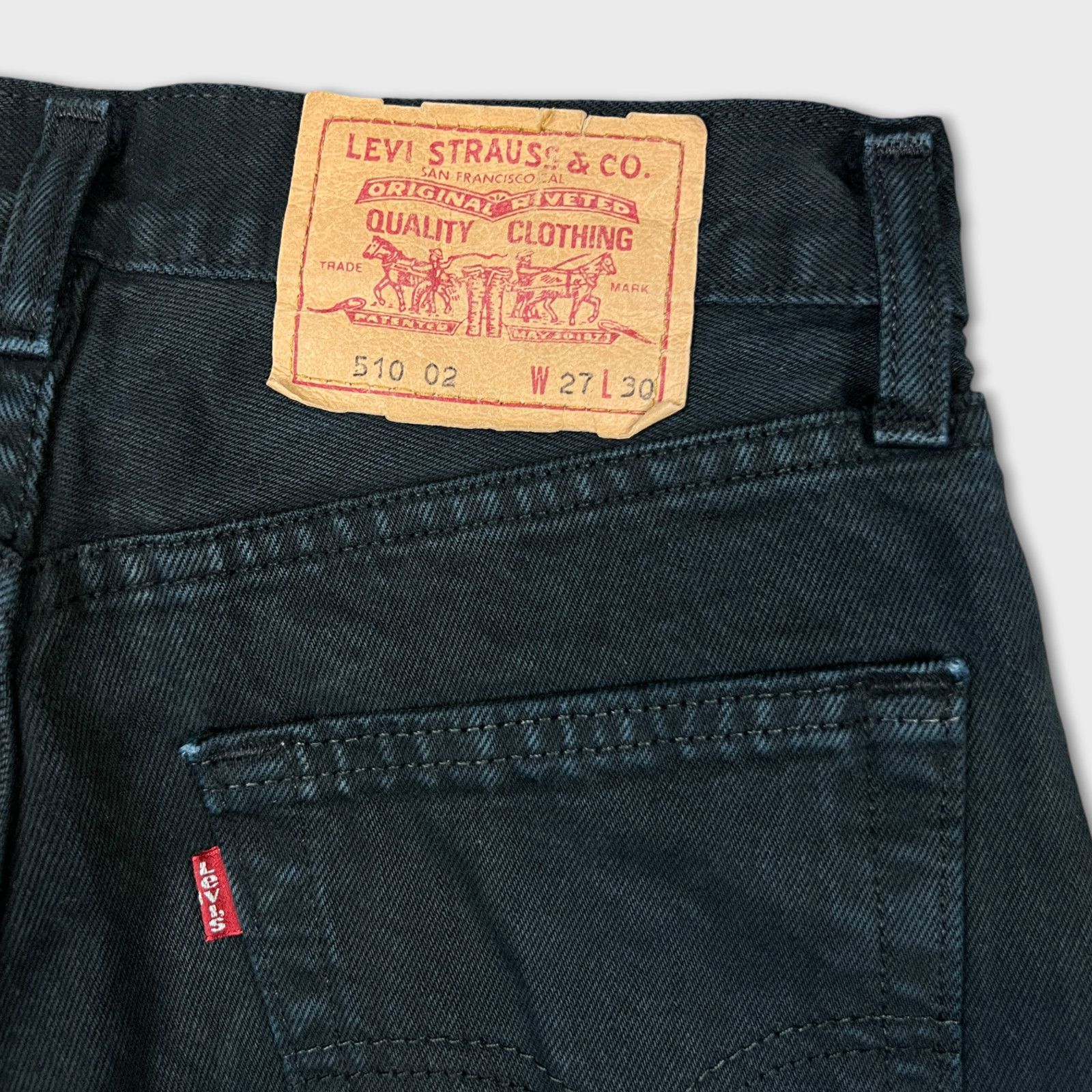 Levi's × Vintage Vintage Levi's 510 02 27x30 Slim Button Fly Denim 90s Pants Size US 27 - 8 Thumbnail