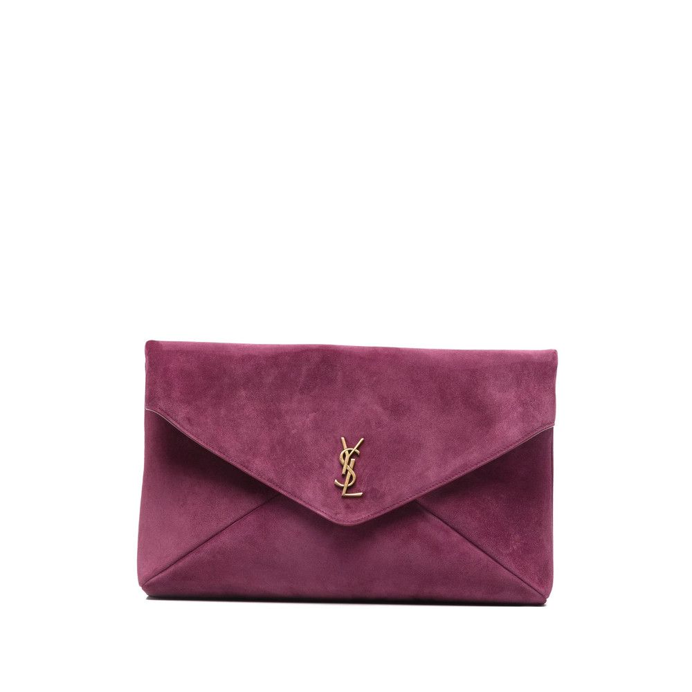 Saint Laurent Paris Saint Laurent Purple Clutch Bags, Women's