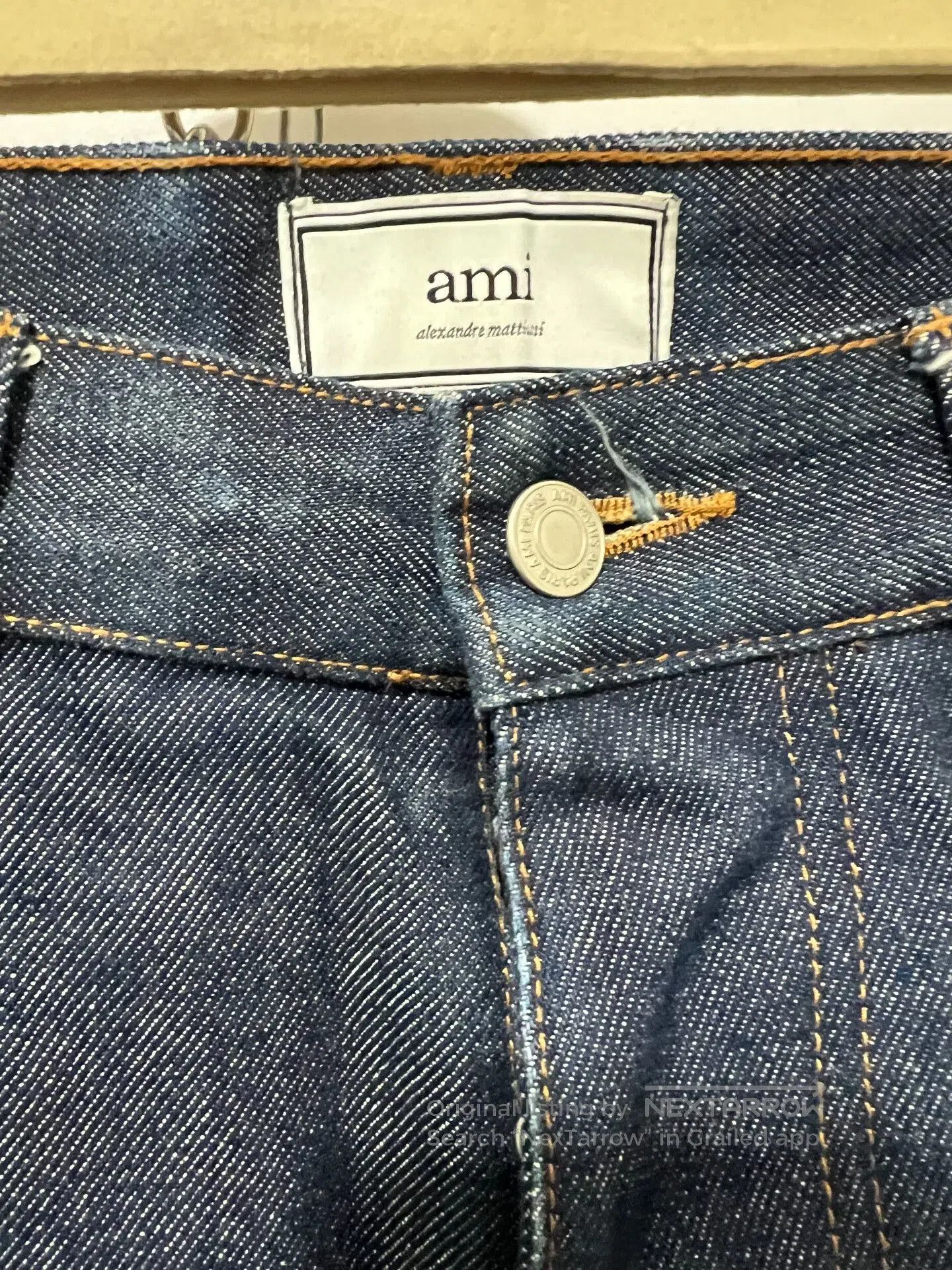 AMI Ami Paris Men's Casual Raw Jeans. Size US 33 - 4 Thumbnail