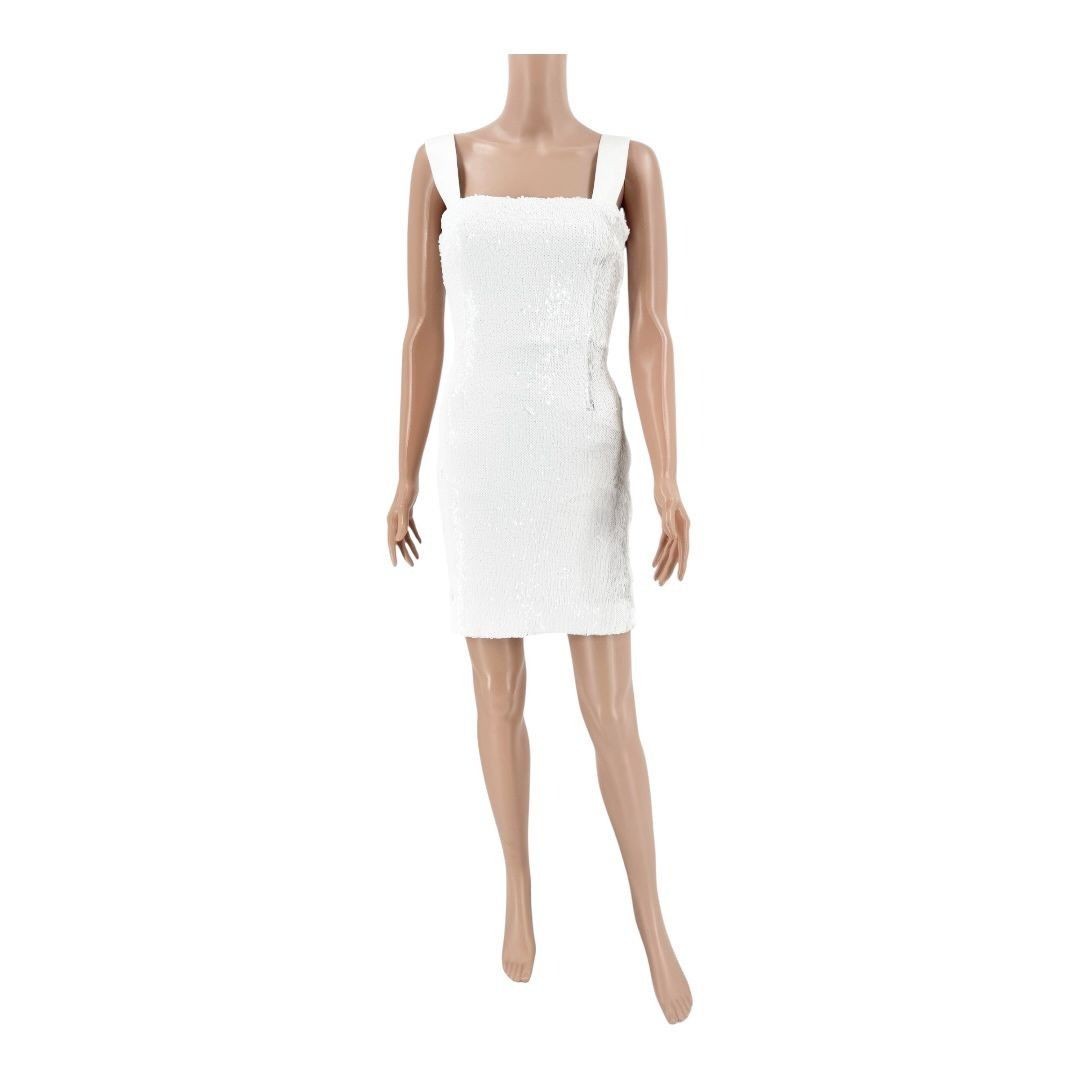 Galvan Galvan White Dress Sequin Mini FR34 US2 Size XS / US 0-2 / IT 36-38 - 3 Thumbnail