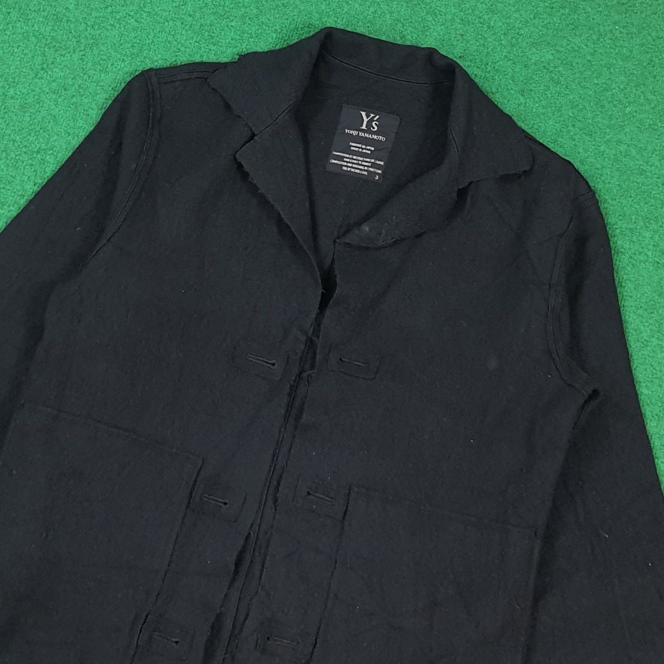 Y's Yohji Yamamoto Y's Longline Blazer Wool Linen Cardigan Size US M / EU 48-50 / 2 - 2 Thumbnail
