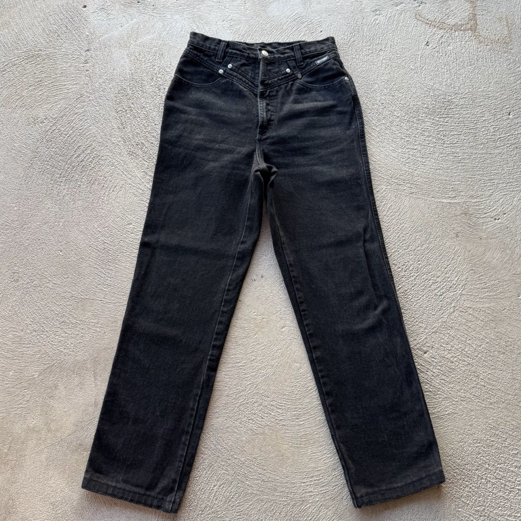Vintage VINTAGE Rockies Jeans Womens 7 Denim Western Straight Fit 29in Inseam Black 80s 90s USA Womens Size 28" / US 6 / IT 42 - 4 Thumbnail