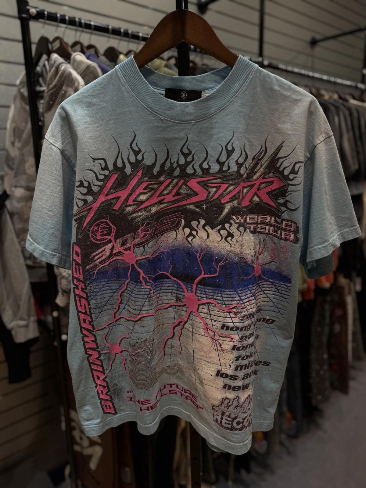 HELLSTAR Hellstar Men's Blue Pink T-Shirt Size (M) 100% Authentic Size US M / EU 48-50 / 2 - 3 Thumbnail