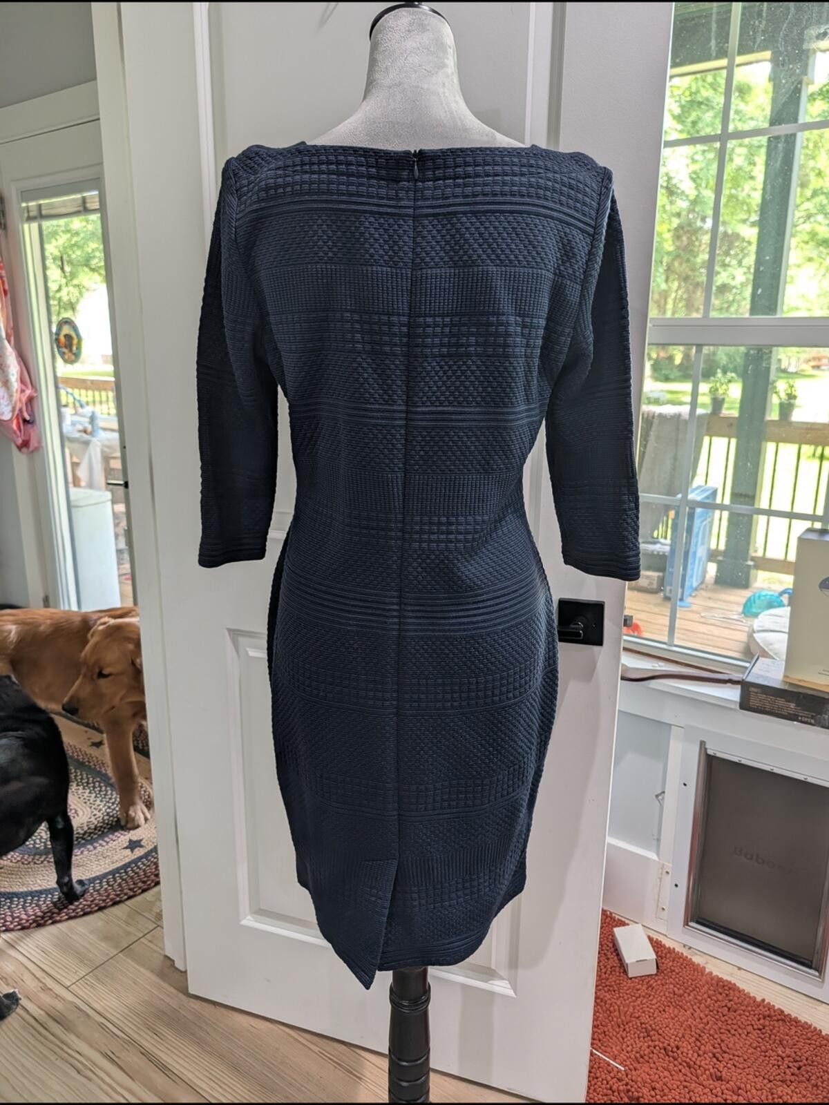 Other Doncaster Navy Sheath Dress Size M / US 6-8 / IT 42-44 - 3 Thumbnail