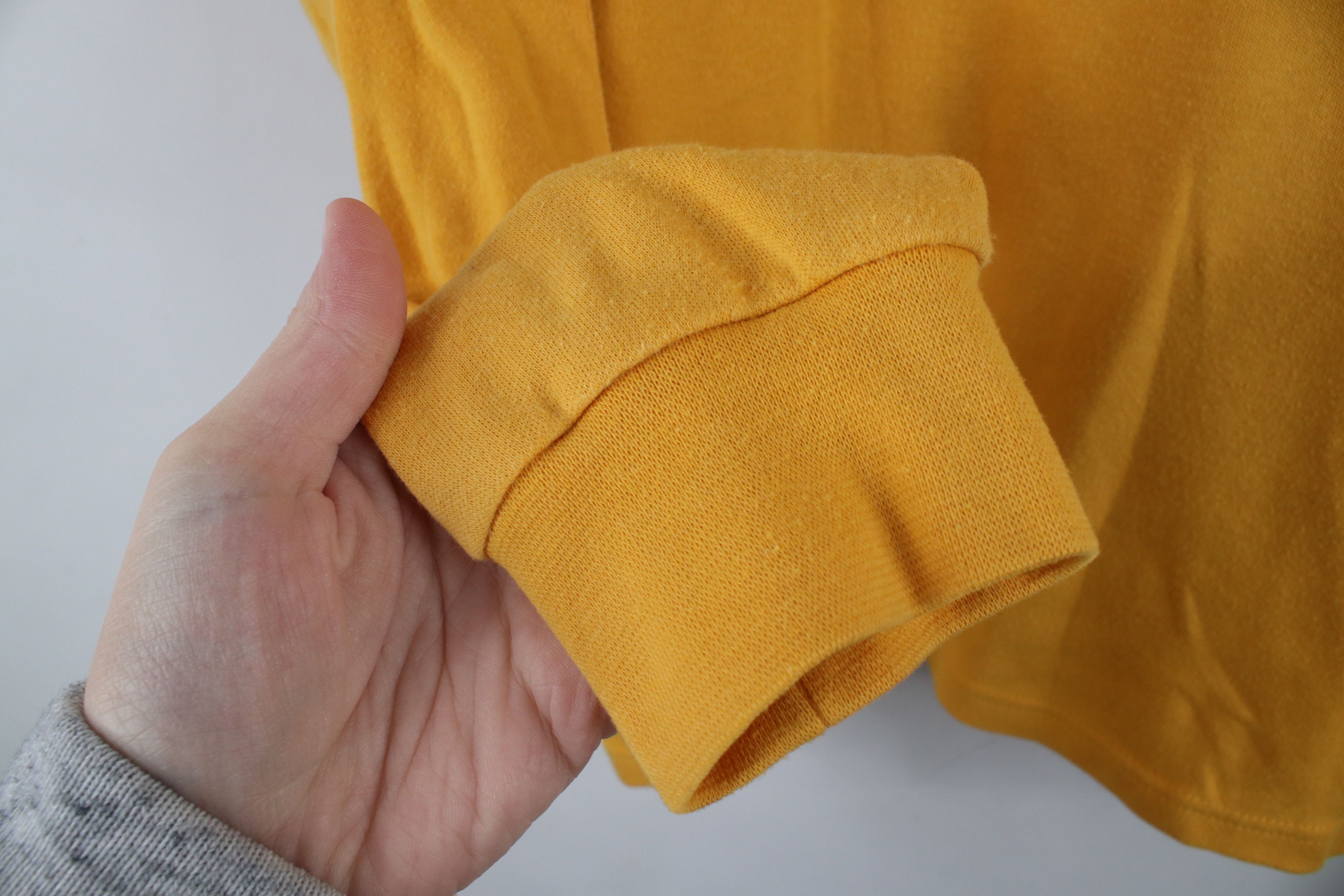 Vintage Vintage 90s Streetwear Blank Turtleneck T-Shirt Yellow Size XL / US 12-14 / IT 48-50 - 4 Thumbnail