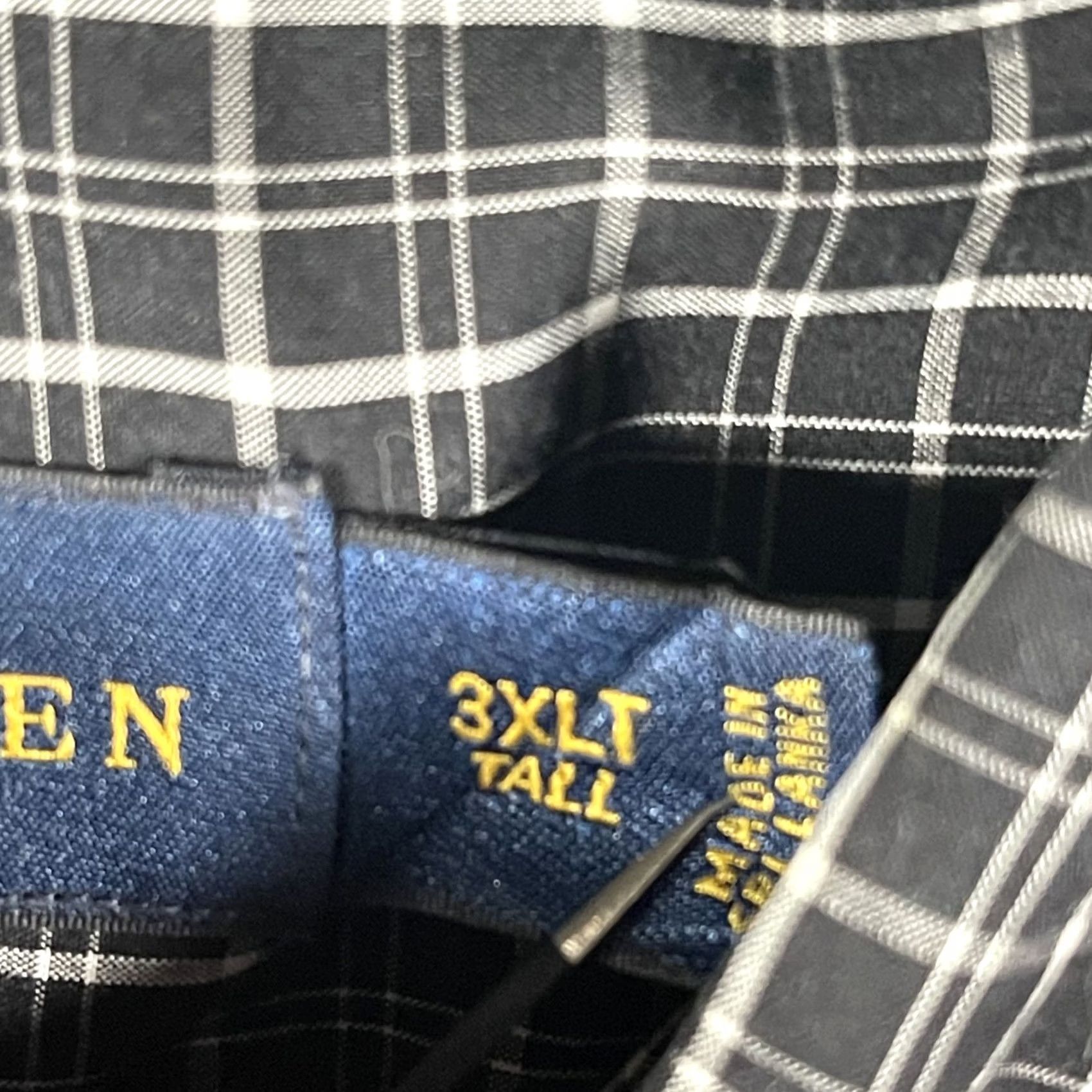 Ralph Lauren Ralph Lauren Shirt Mens 3XLT Black Check Button Down Long Sleeve Big Tall Size US XXL / EU 58 / 5 - 6 Thumbnail