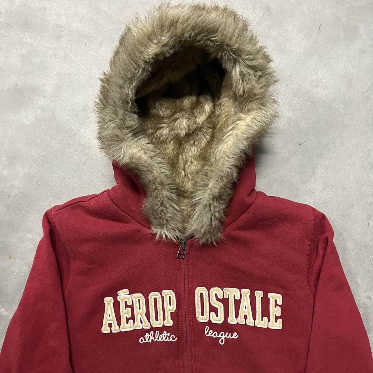 Aeropostale Aeropostale Faux Fur Hood Zip Up Hoodie Size M / US 6-8 / IT 42-44 - 2 Thumbnail