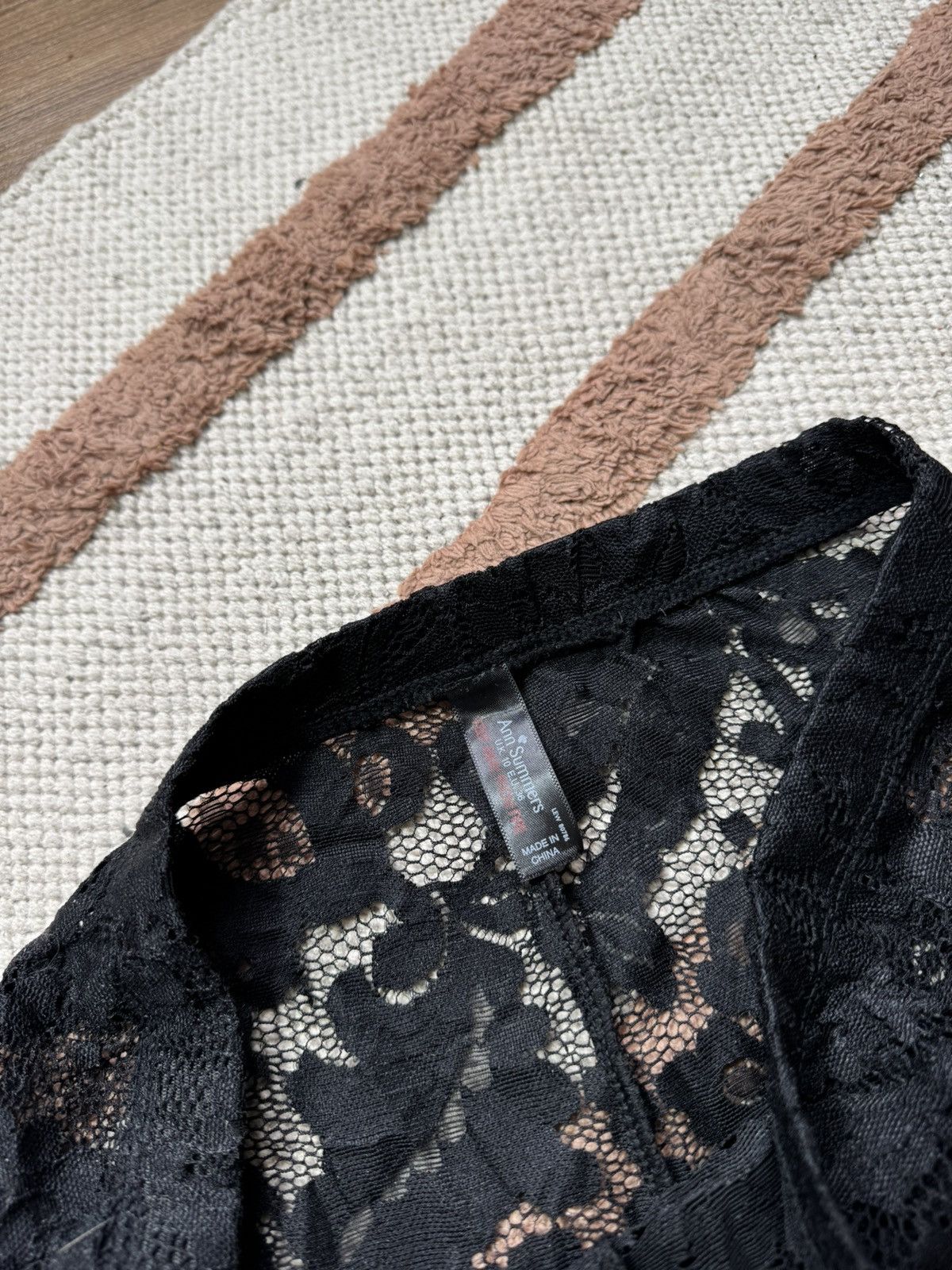 Vintage GUIPURE LACE MESH LEGGINGS Size 28" / US 6 / IT 42 - 3 Thumbnail