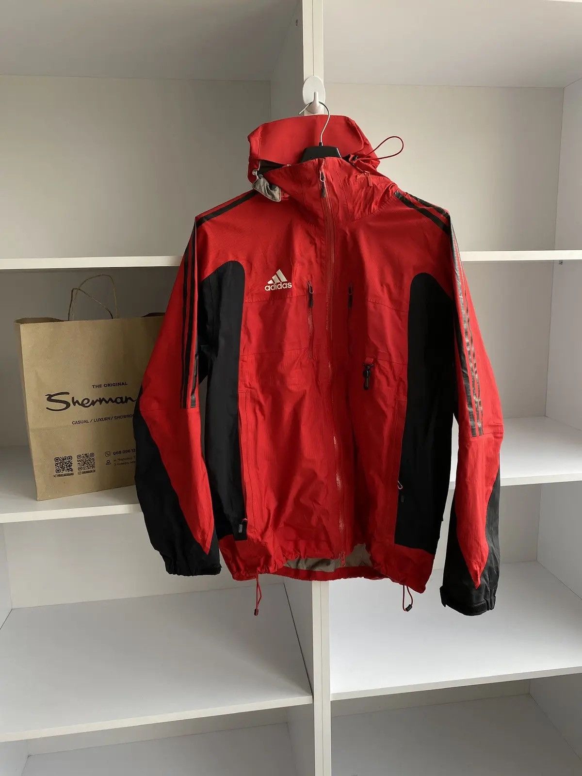 Adidas × Vintage Vintage Adidas Gore-tex Rain Jacket Mens Size US L / EU 52-54 / 3 - 3 Thumbnail