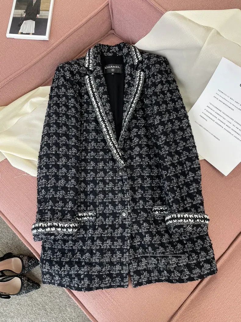 Chanel Chanel Si Forest Series Black and Silver Tweed Checkered C Size XS / US 0-2 / IT 36-38 - 1 Thumbnail