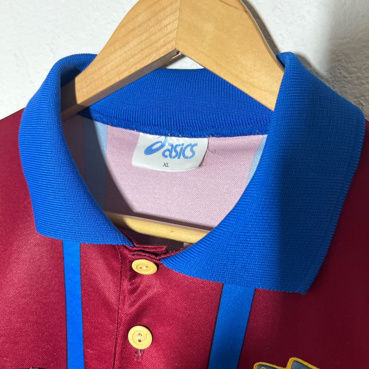 Asics Aston Villa 1993-1995 Home Jersey | Vintage Soccer Size US XL / EU 56 / 4 - 3 Thumbnail
