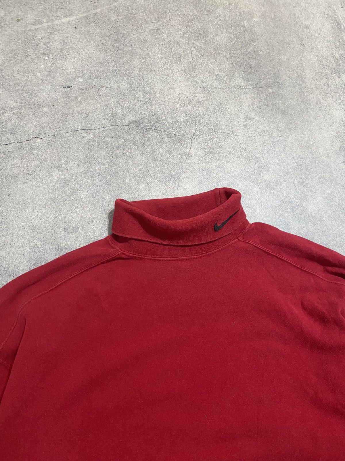 Nike × Vintage Vintage 90s Nike Turtleneck Golf Sweatshirt Size US L / EU 52-54 / 3 - 4 Thumbnail