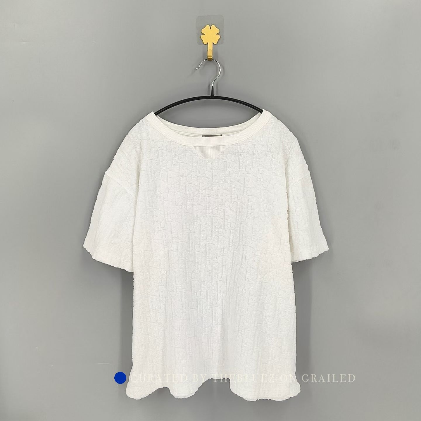 Dior Oblique Jacquard T-Shirt in White Size US S / EU 44-46 / 1 - 1 Thumbnail
