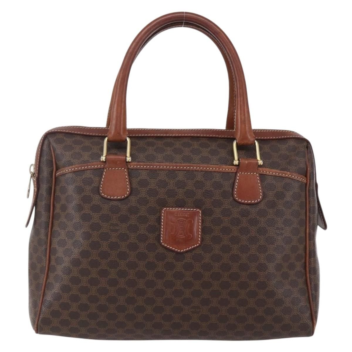 Celine Celine Vintage Macadam Handbag Canvas and Leather Size ONE SIZE - 1 Thumbnail
