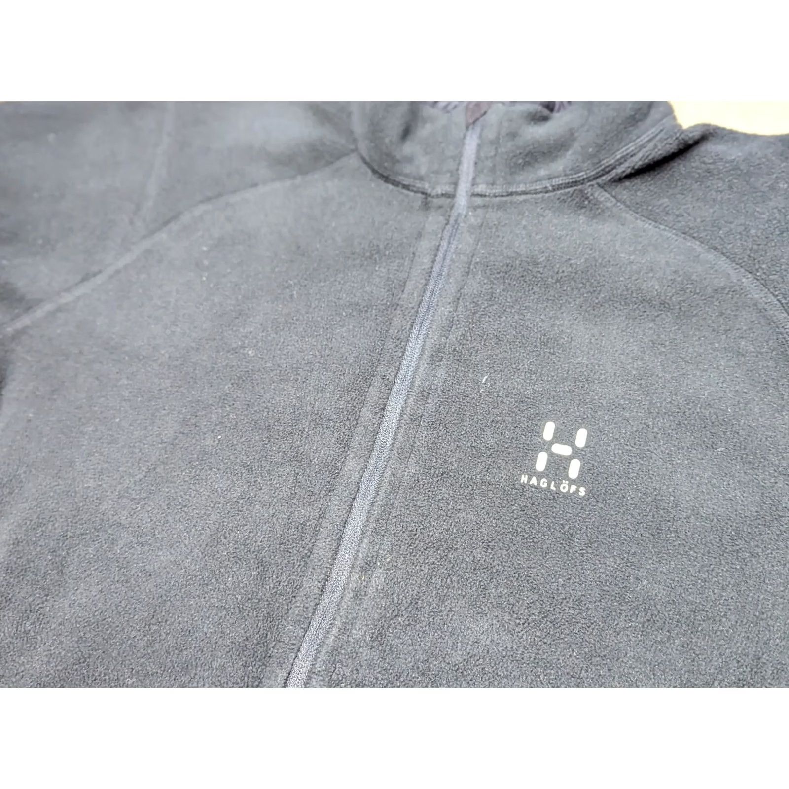 Vintage Haglöfs Womens Fleece Jacket Medium Polartec Black Track Jacket Outdoor Running & Walking Wear Size M / US 6-8 / IT 42-44 - 7 Thumbnail
