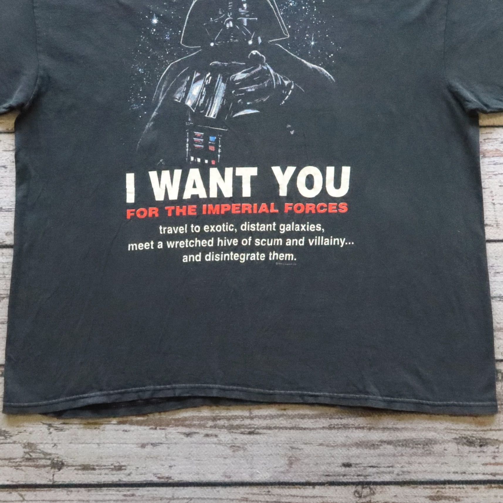 Star Wars VINTAGE Star Wars Darth Vadar I Want You National Air & Space Museum Tshirt Mens XXL Black Shirt T-Shirt Size US XXL / EU 58 / 5 - 3 Thumbnail