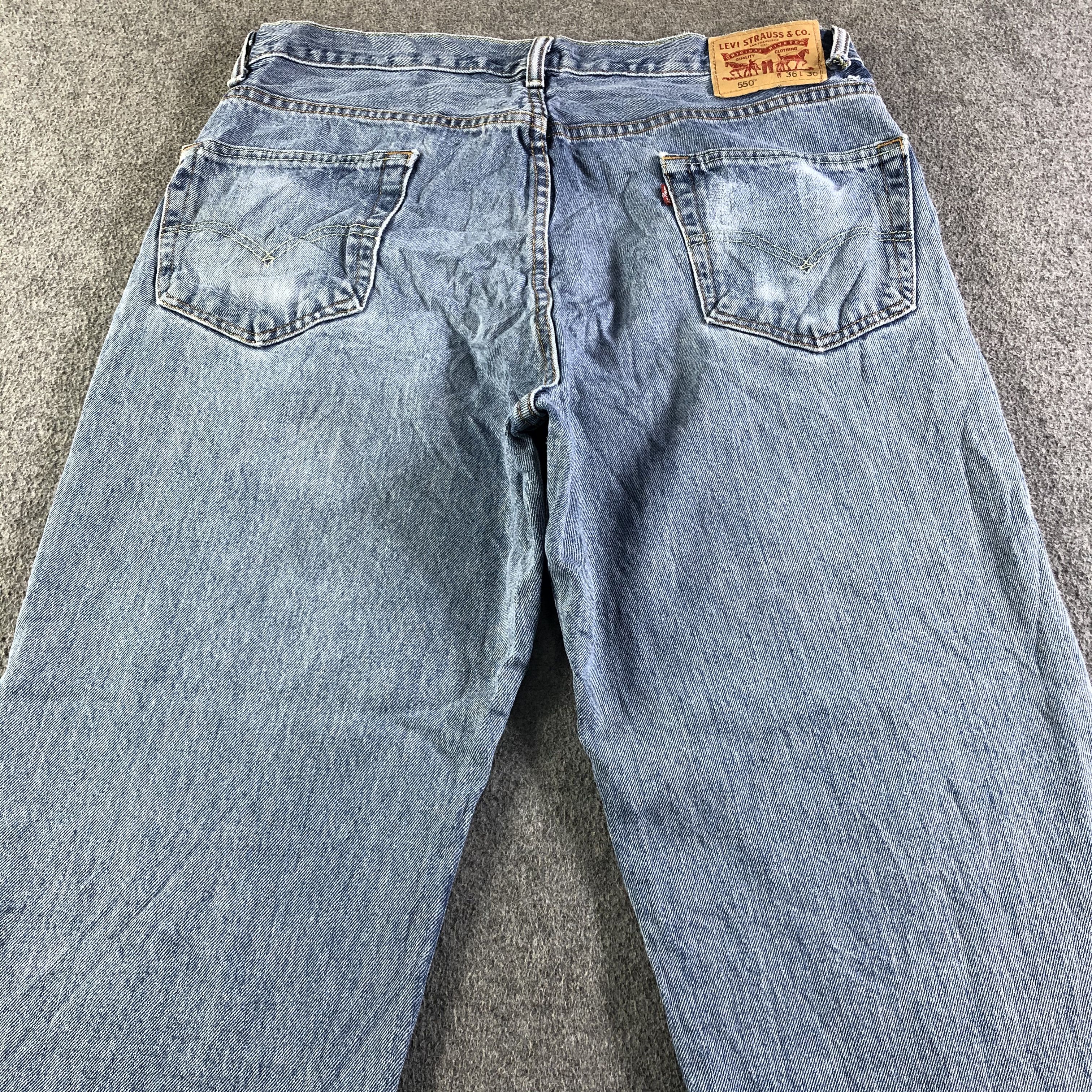 Levi's Vintage Blue Wash Levis 550 Jeans-J4357 Size US 35 - 4 Thumbnail