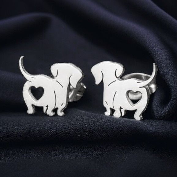 Other Stainless Steel Dachshund stud earrings Size ONE SIZE - 1 Thumbnail