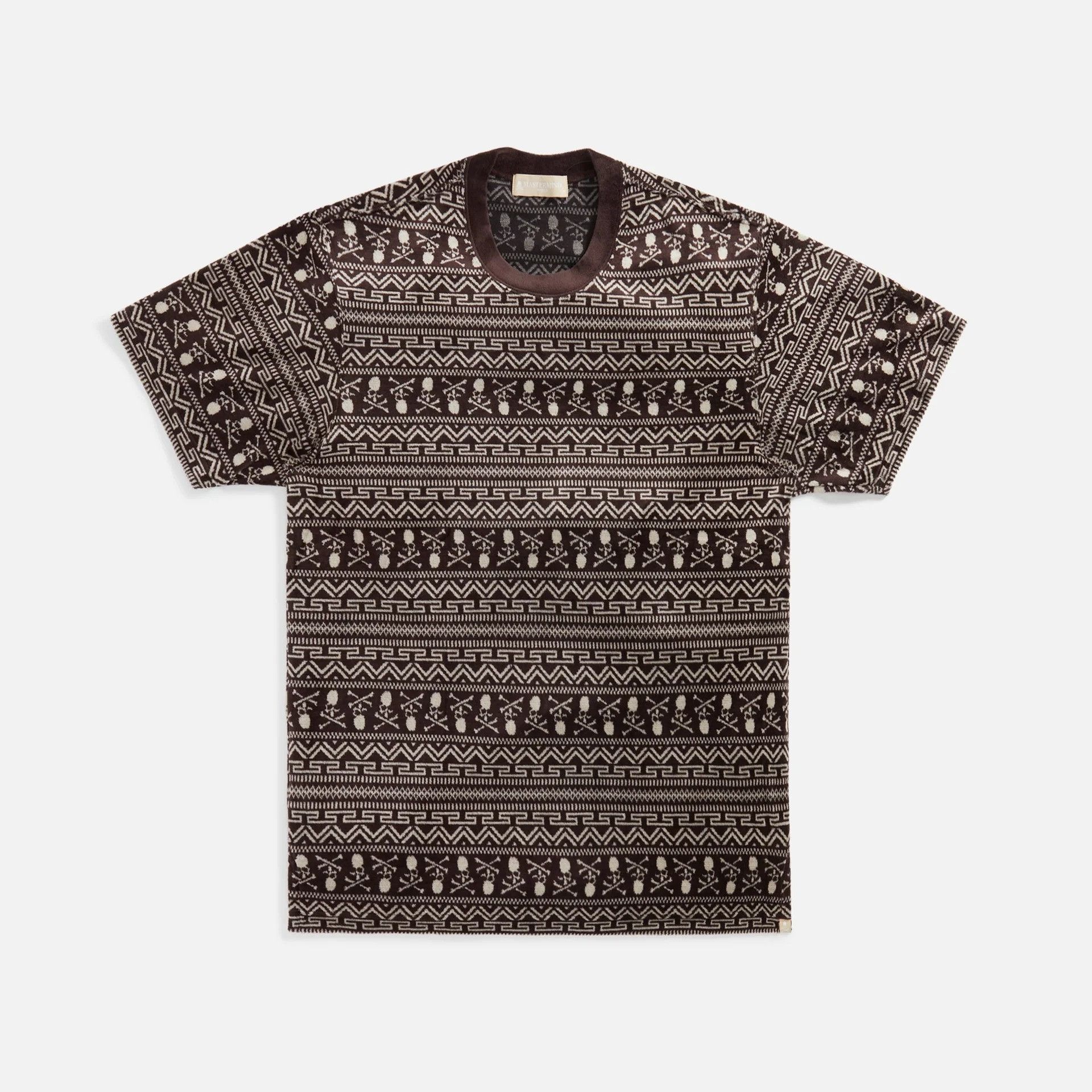 Mastermind World $643 Mastermind World Tribal Skull Velour Tee Size US XL / EU 56 / 4 - 1 Thumbnail