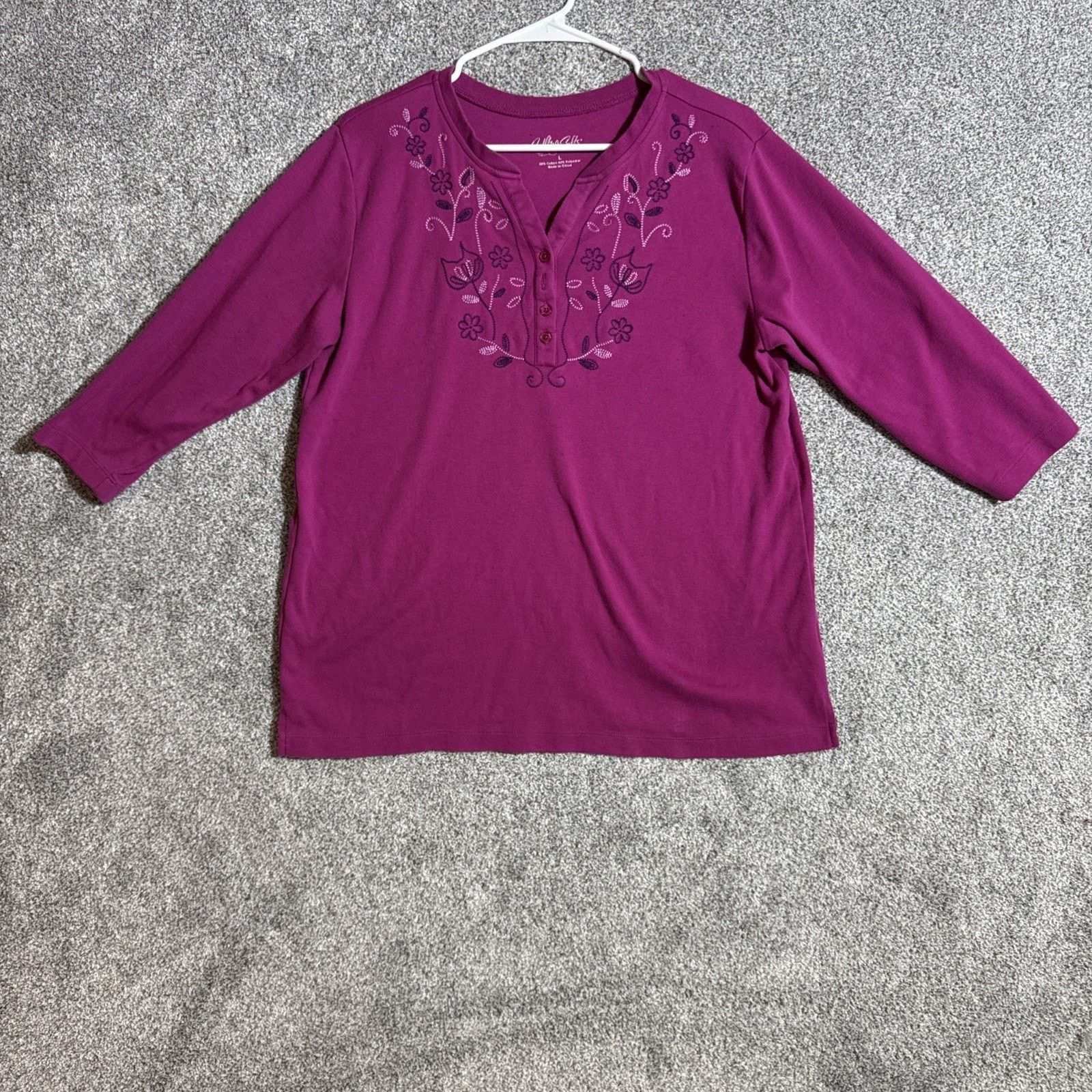 Other Y2K Embroidered Top Womens L Grandmacore Floral Dainty Boho Size L / US 10 / IT 46 - 1 Thumbnail